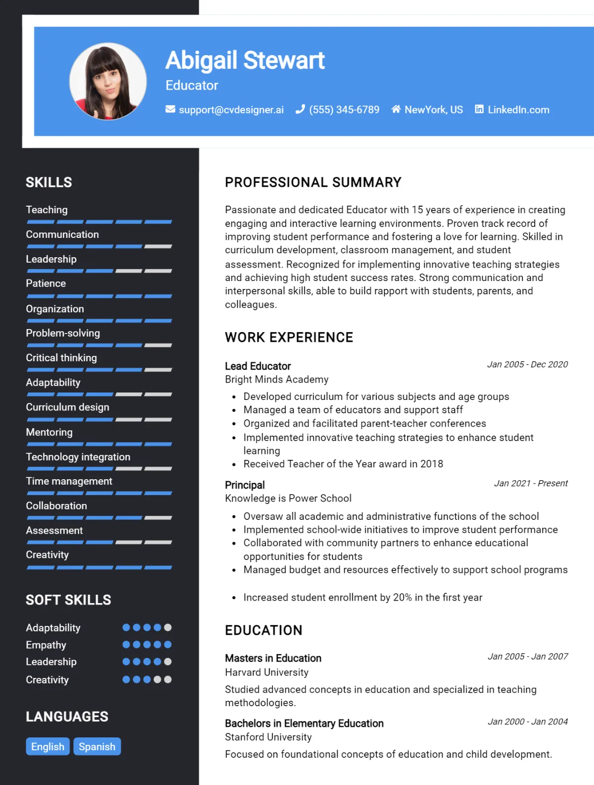 Program Specialist CV Example For 2026: Professional CV Templates Preview