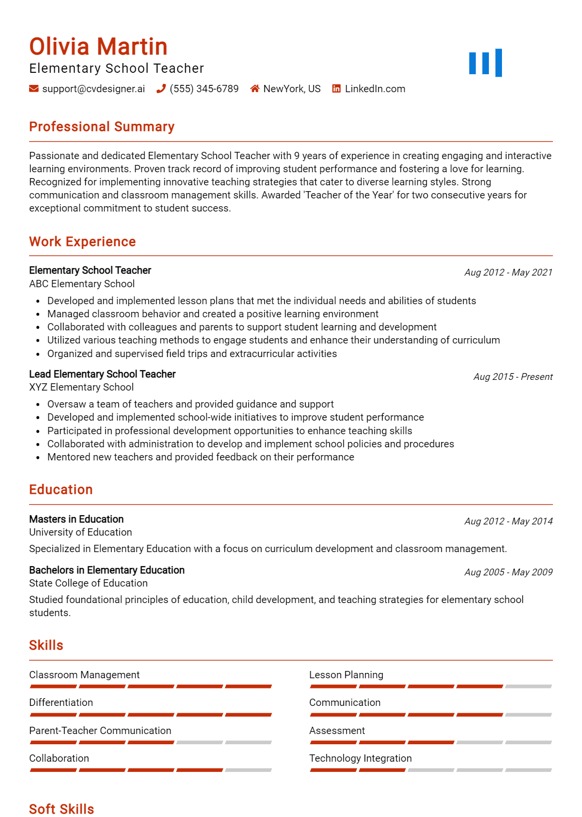 Elementary School Teacher Resume Example for 2026: Strategies & Templates Preview