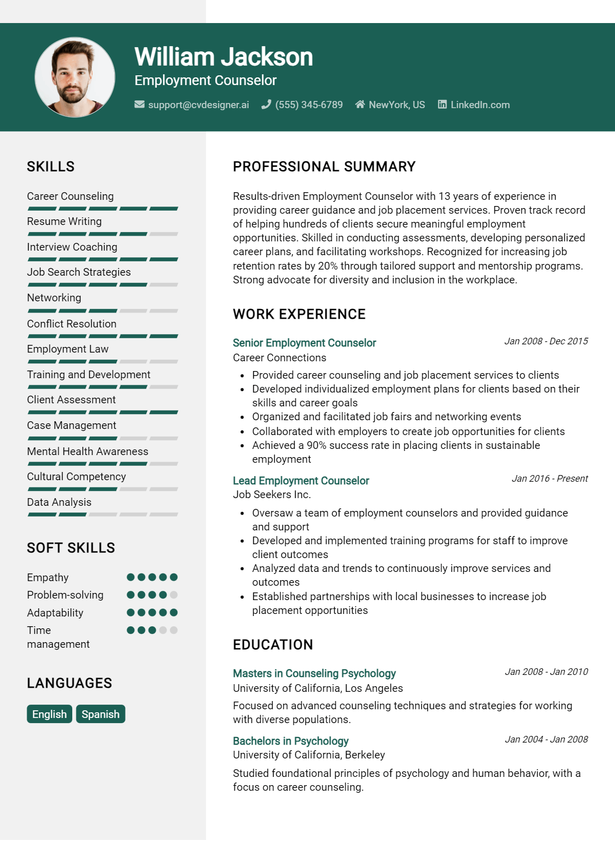 Employment Counselor Resume Example for 2026: Proven Tips & Templates Preview
