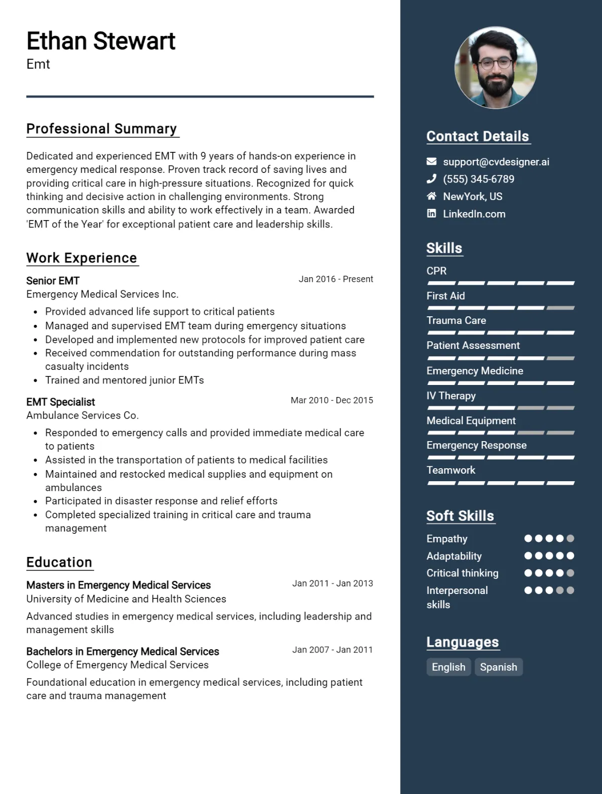 EMT CV Example For 2026: How to Craft a Winning CV Preview