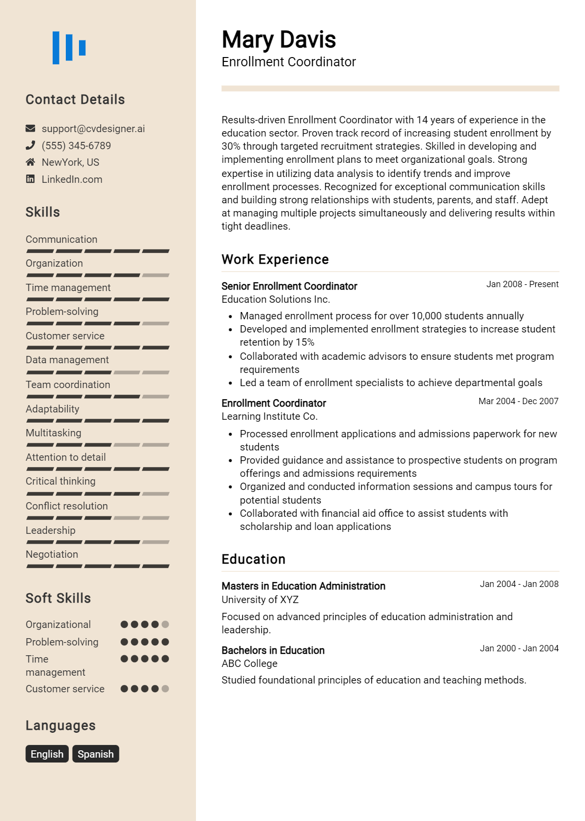 Enrollment Coordinator Resume Example for 2026: Best Formatting Tips Preview