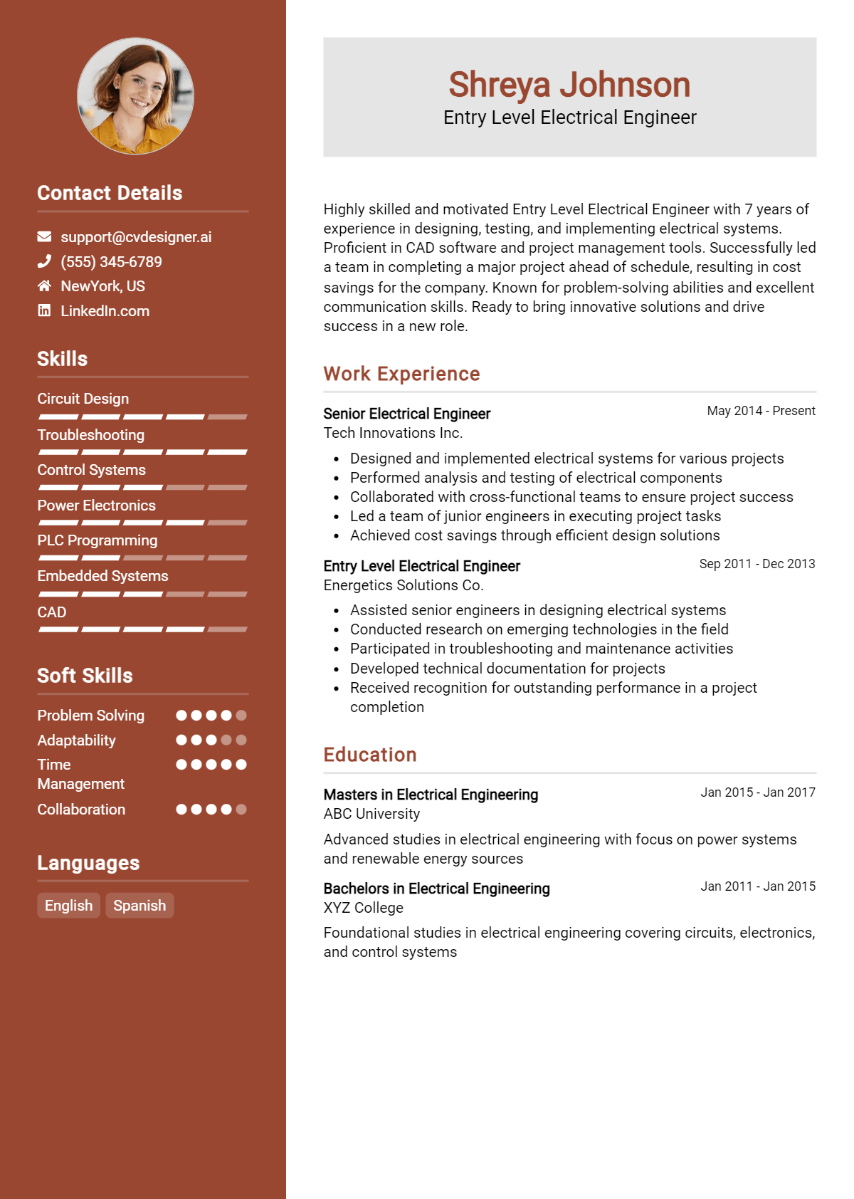 9 Entry Level Electrical Engineer Resume Examples And Templates for 2026 Preview
