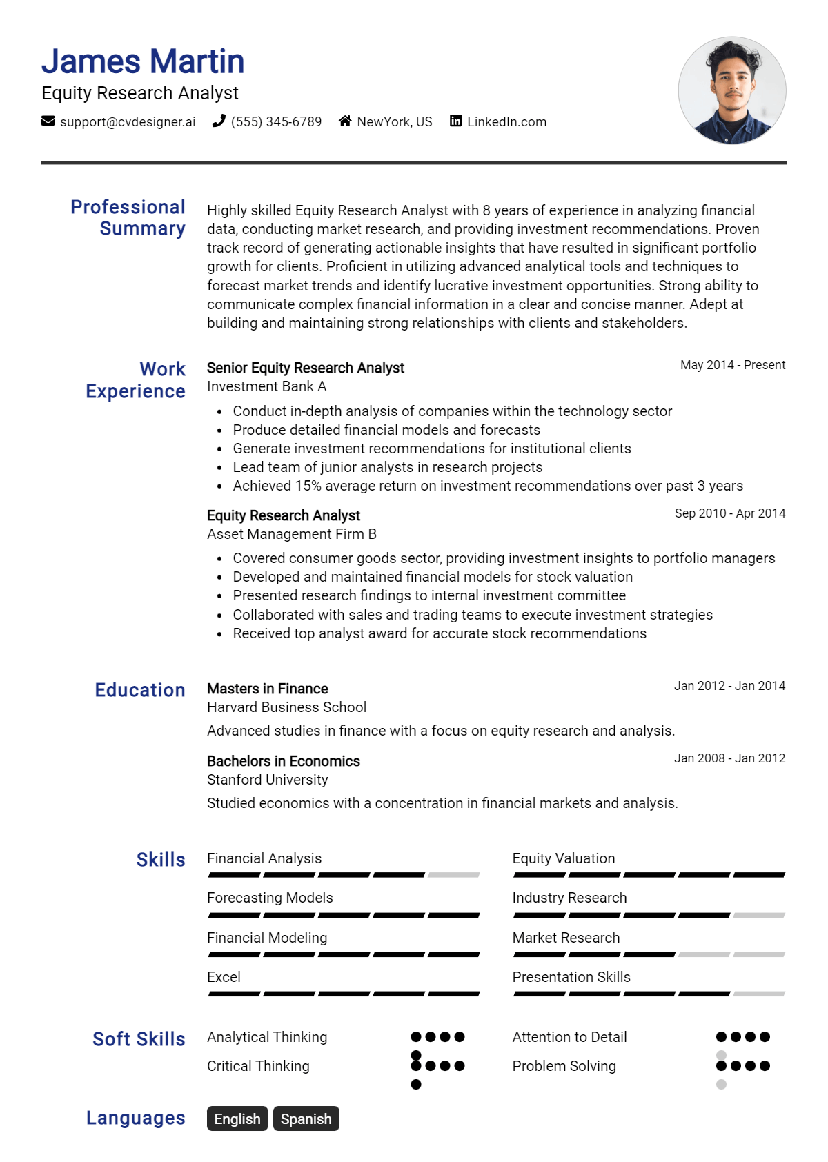 Equity Research Analyst Resume Example for 2026: Free Downloadable Templates Preview