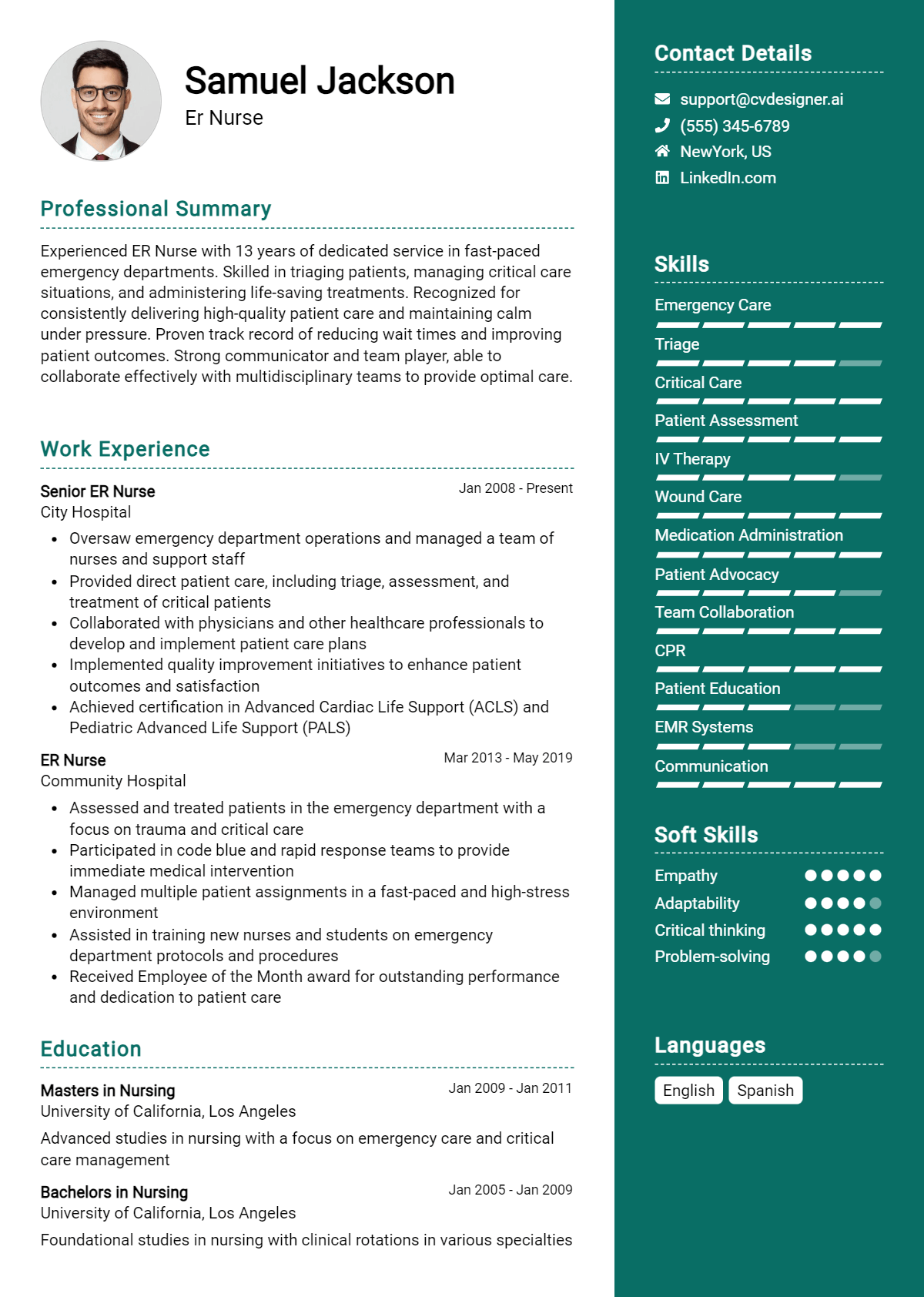 ER Nurse Resume Example for 2026: Ultimate Guide Preview