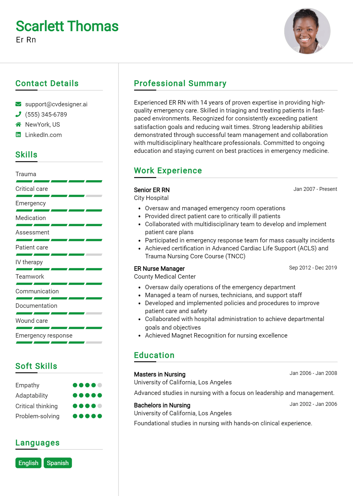 ER Rn Resume Example for 2026: Ultimate Guide Preview