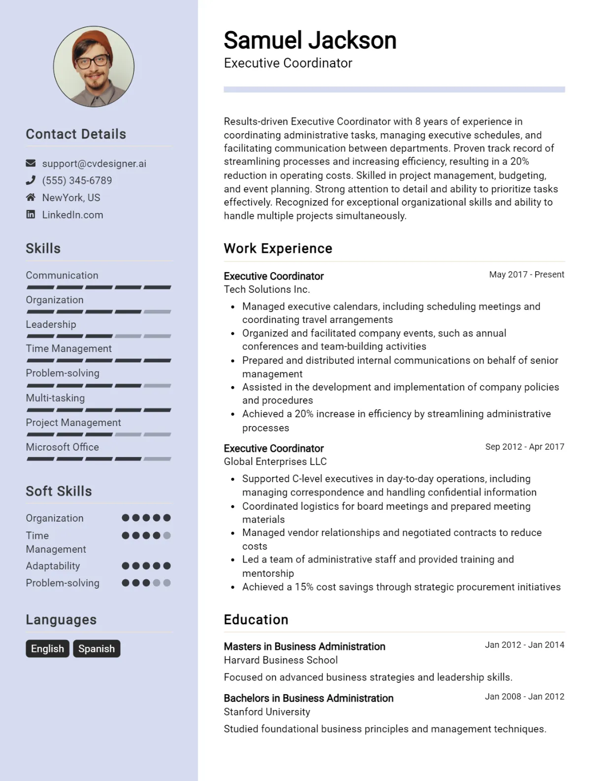 Executive Coordinator CV Example For 2026: Top Tips & Samples Preview