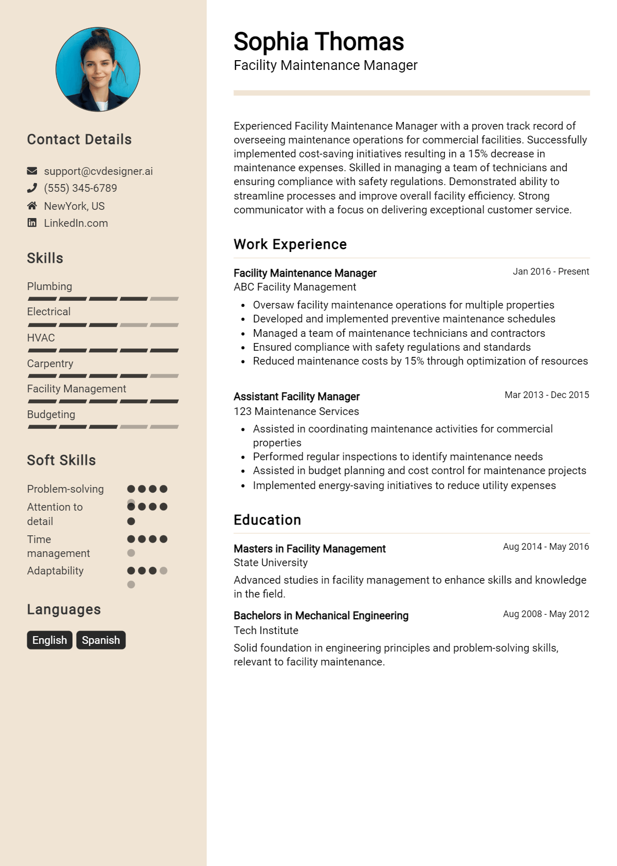 14 Facility Maintenance Manager Resume Examples for 2026: Tips & Templates Preview