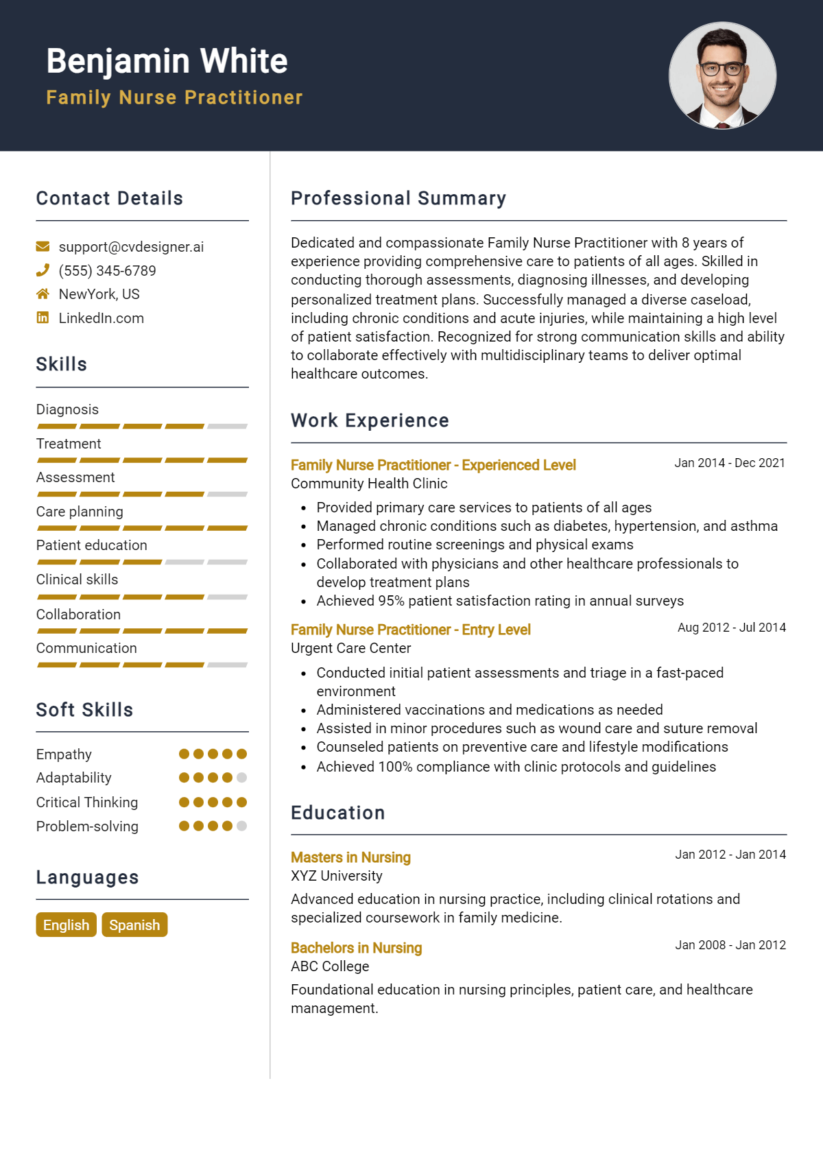 Family Nurse Practitioner Resume Example for 2026: Free Downloadable Templates Preview