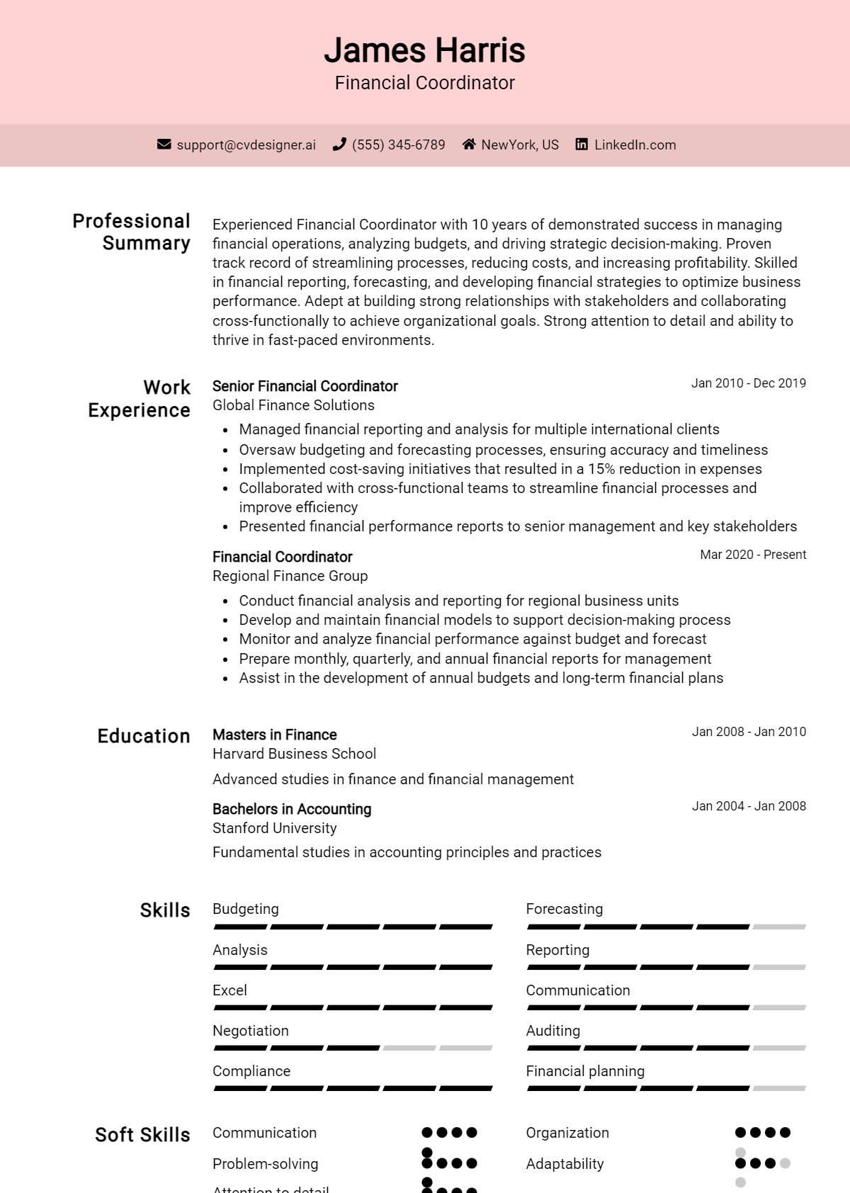 15 Financial Coordinator Resume Examples And Templates for 2026 Preview