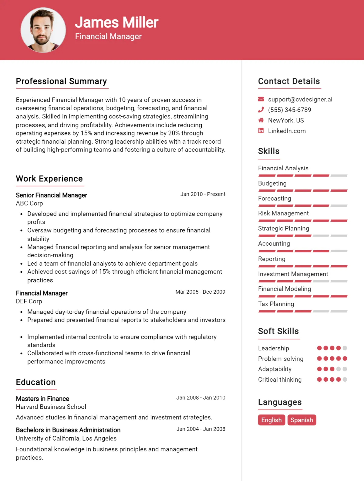 26 Financial Manager CV Examples And Best Tips For 2026 Preview