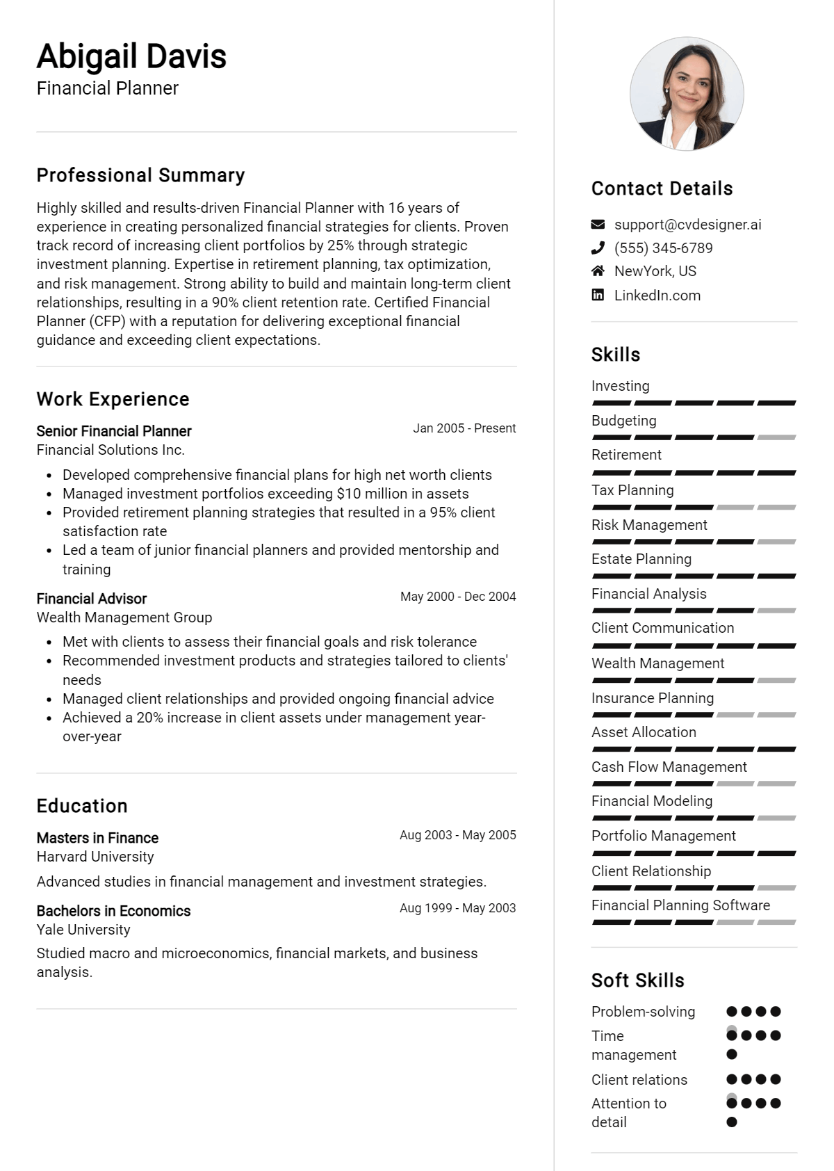 Financial Planner Resume Example for 2026: Samples & Best Practices Preview