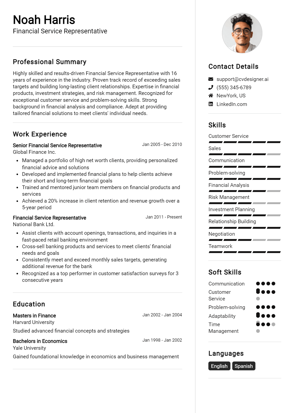 14 Financial Service Representative Resume Examples And Templates for 2026 Preview