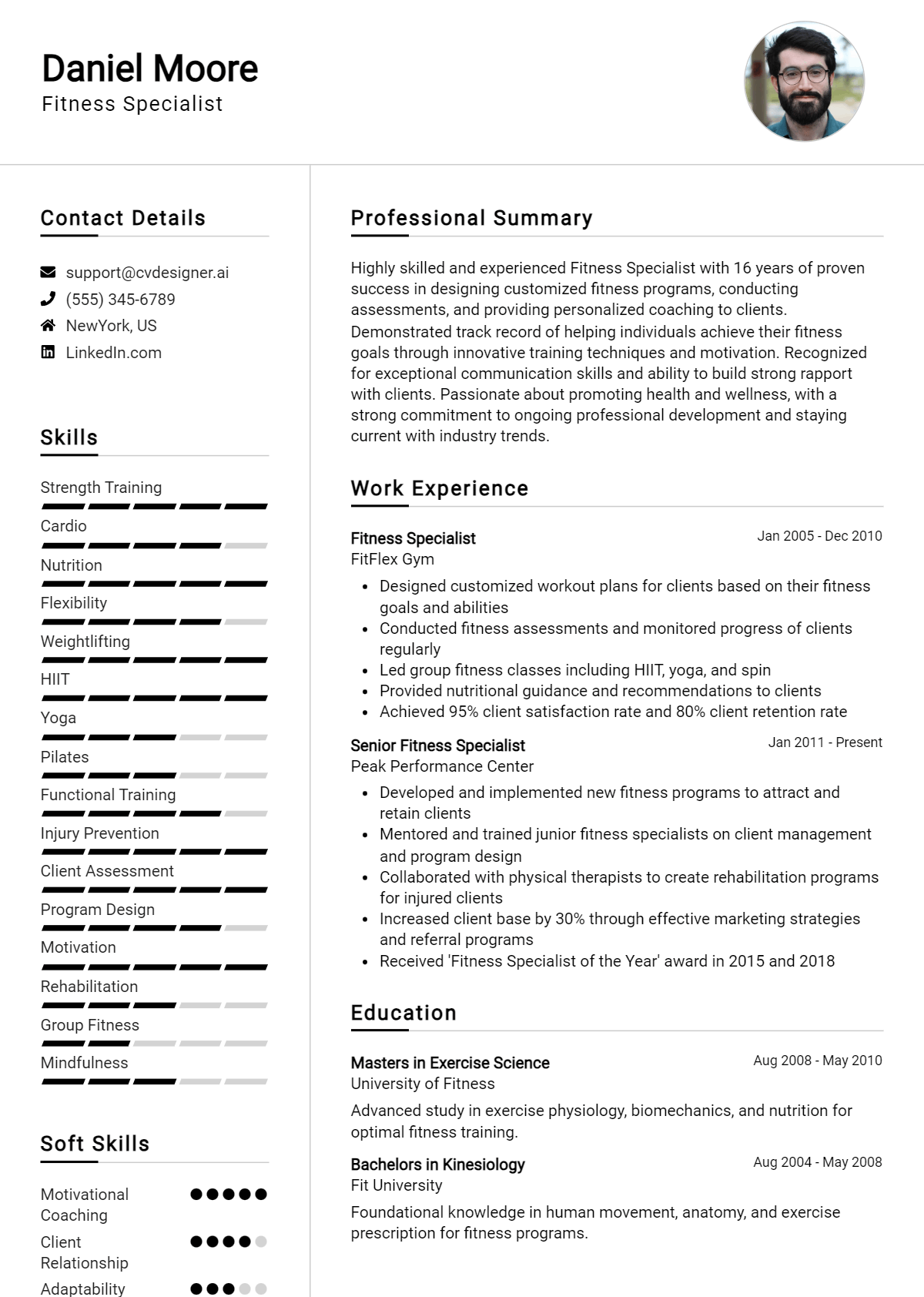 Fitness Specialist Resume Example for 2026: Expert Tips & Templates Preview