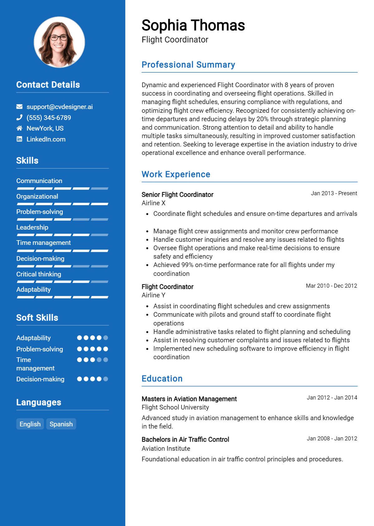 Flight Coordinator Resume Example for 2026: Effective Tips Preview