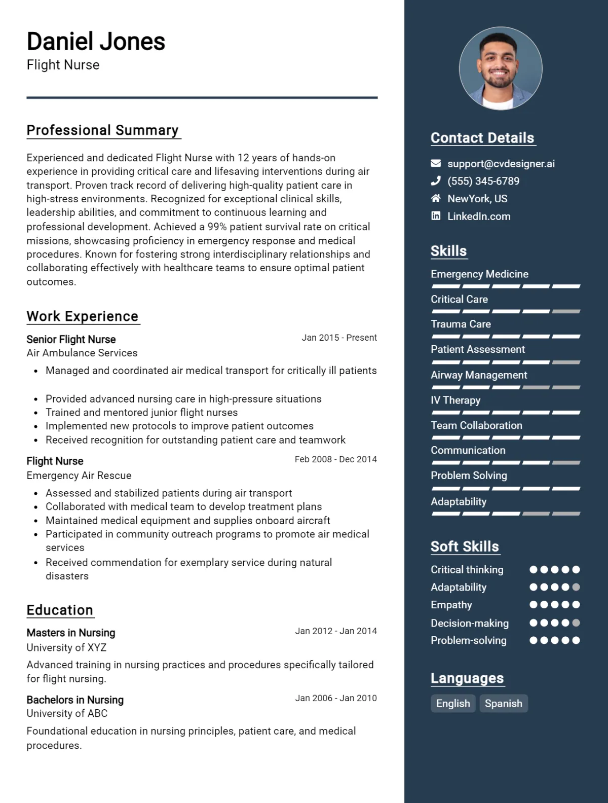 Flight Nurse CV Example For 2026: Top Tips & Samples Preview