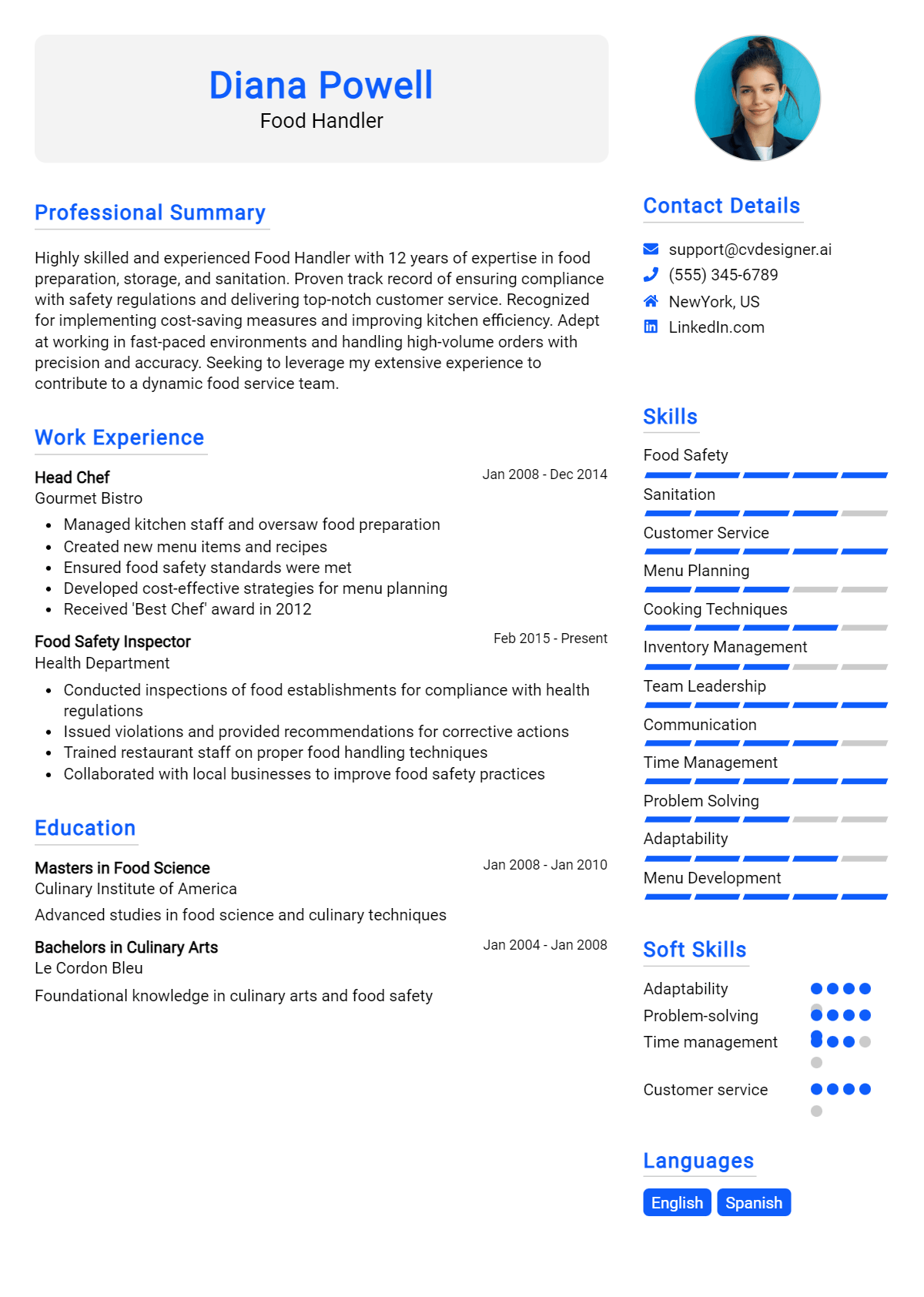 Food Handler Resume Example for 2026: Best Formatting Tips Preview