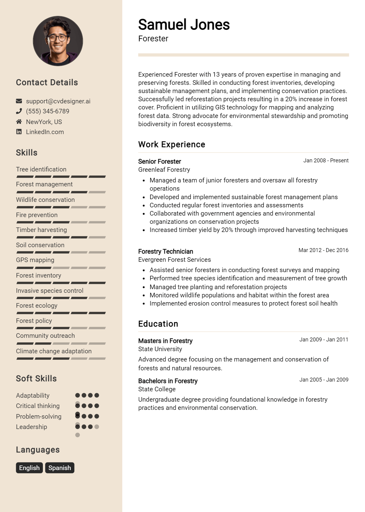 Forester Resume Example for 2026: Best Writing Guide Preview