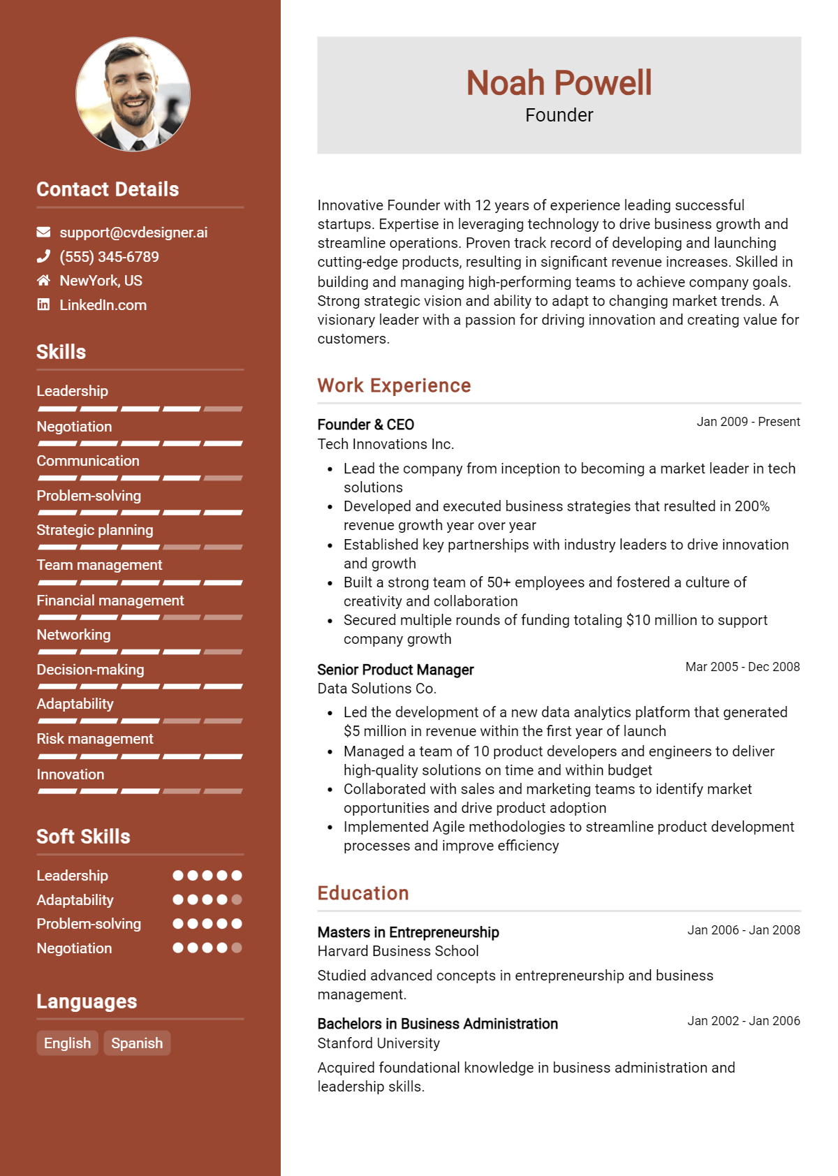 Founder Resume Example for 2026: Tips to Stand Out Preview