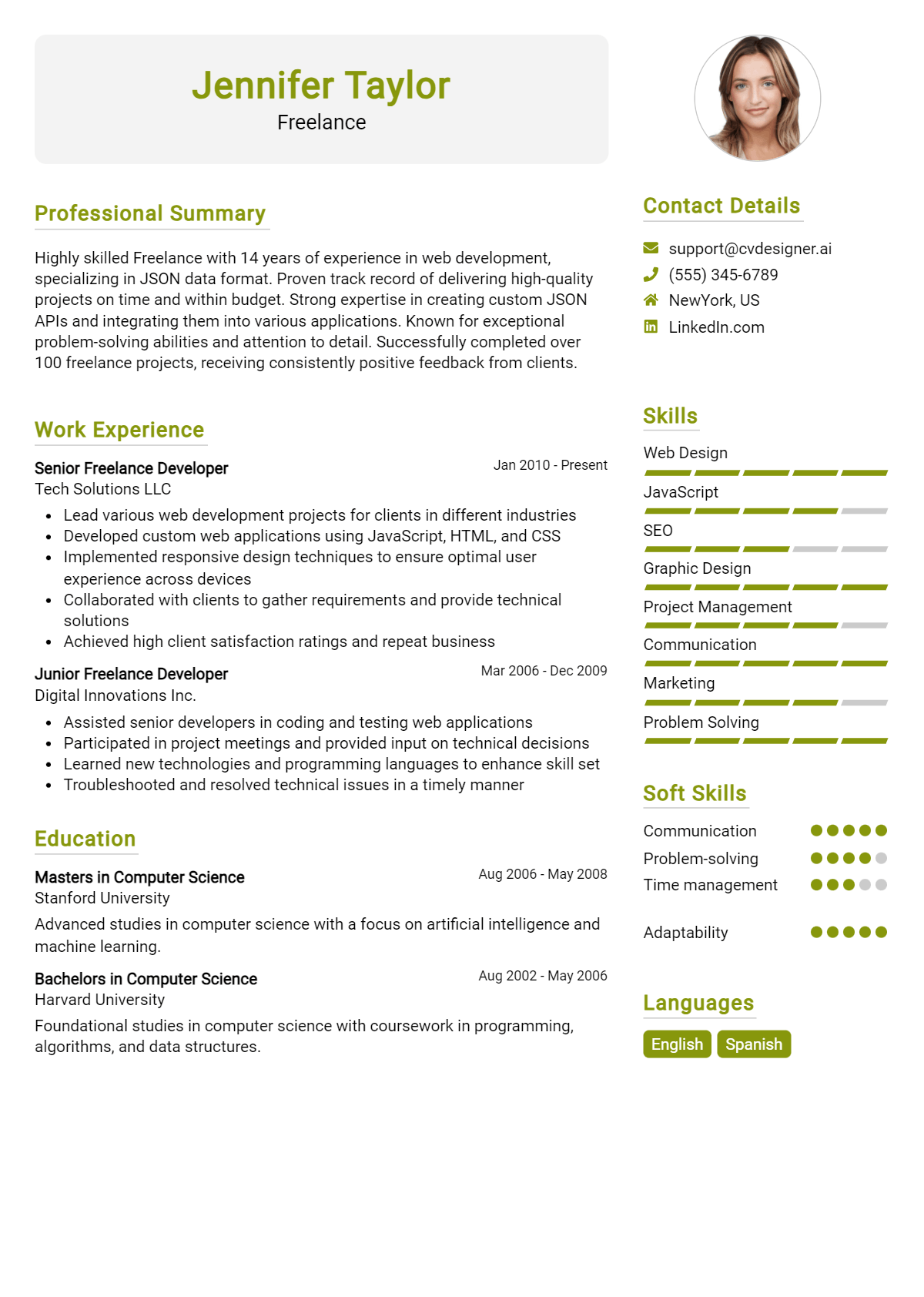 Freelance Resume Example for 2026: How to Craft a Winning CV Preview