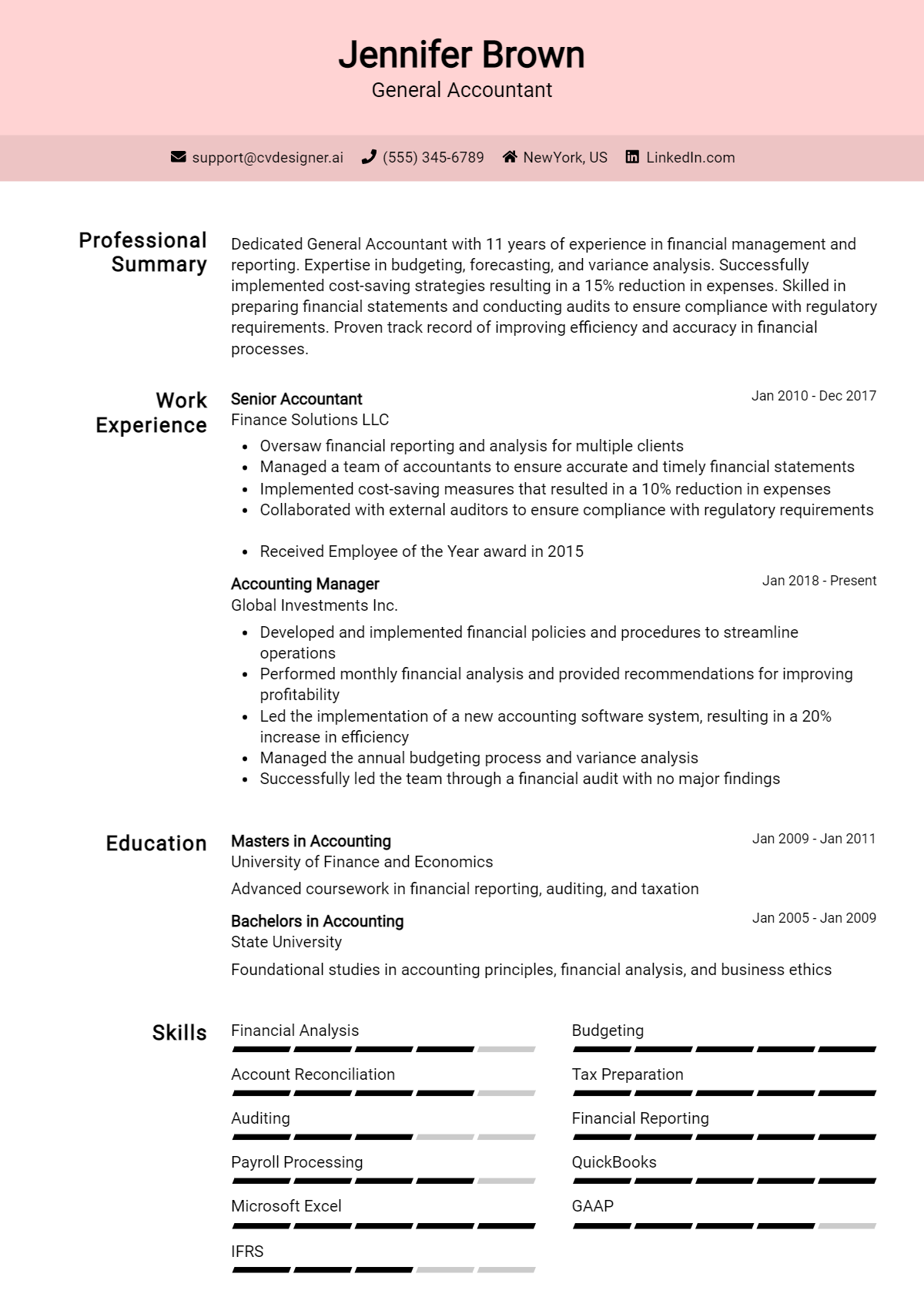 16 General Accountant Resume Examples And Templates for 2026 Preview