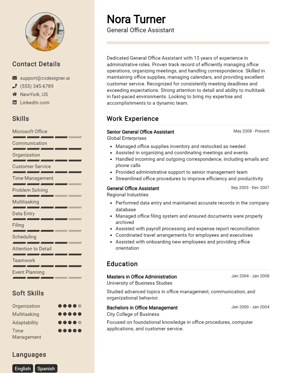12 General Office Assistant CV Examples And Templates For 2026 Preview