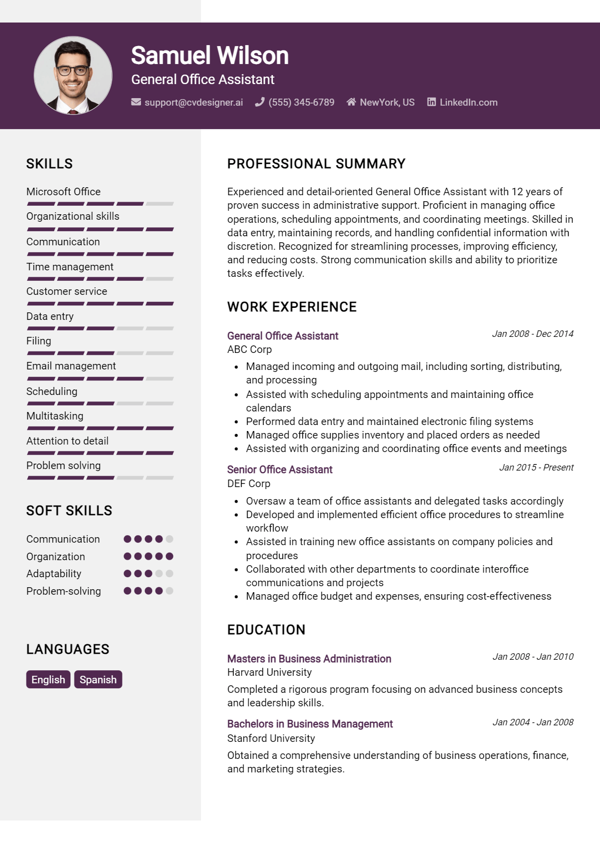 14 General Office Assistant Resume Examples for 2026: Best Tips & Templates Preview