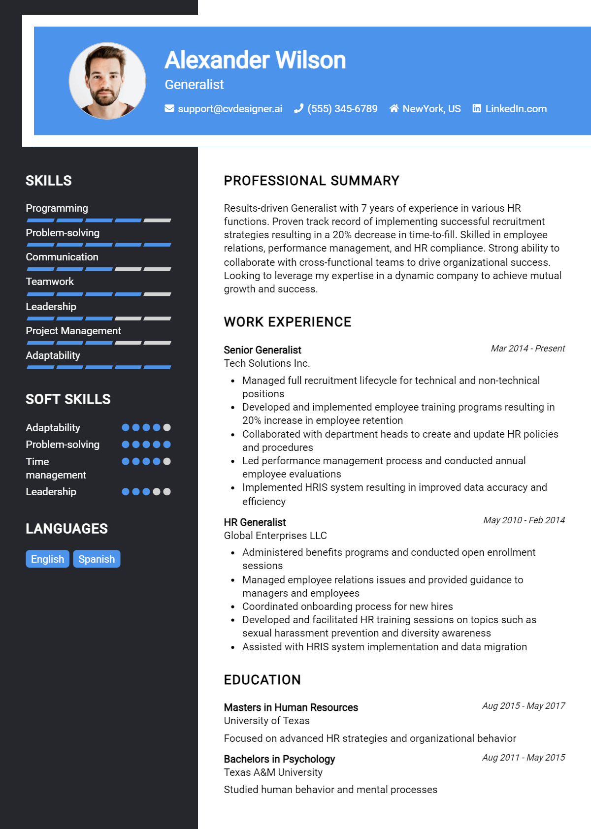 Generalist Resume Example for 2026: Ultimate Guide Preview