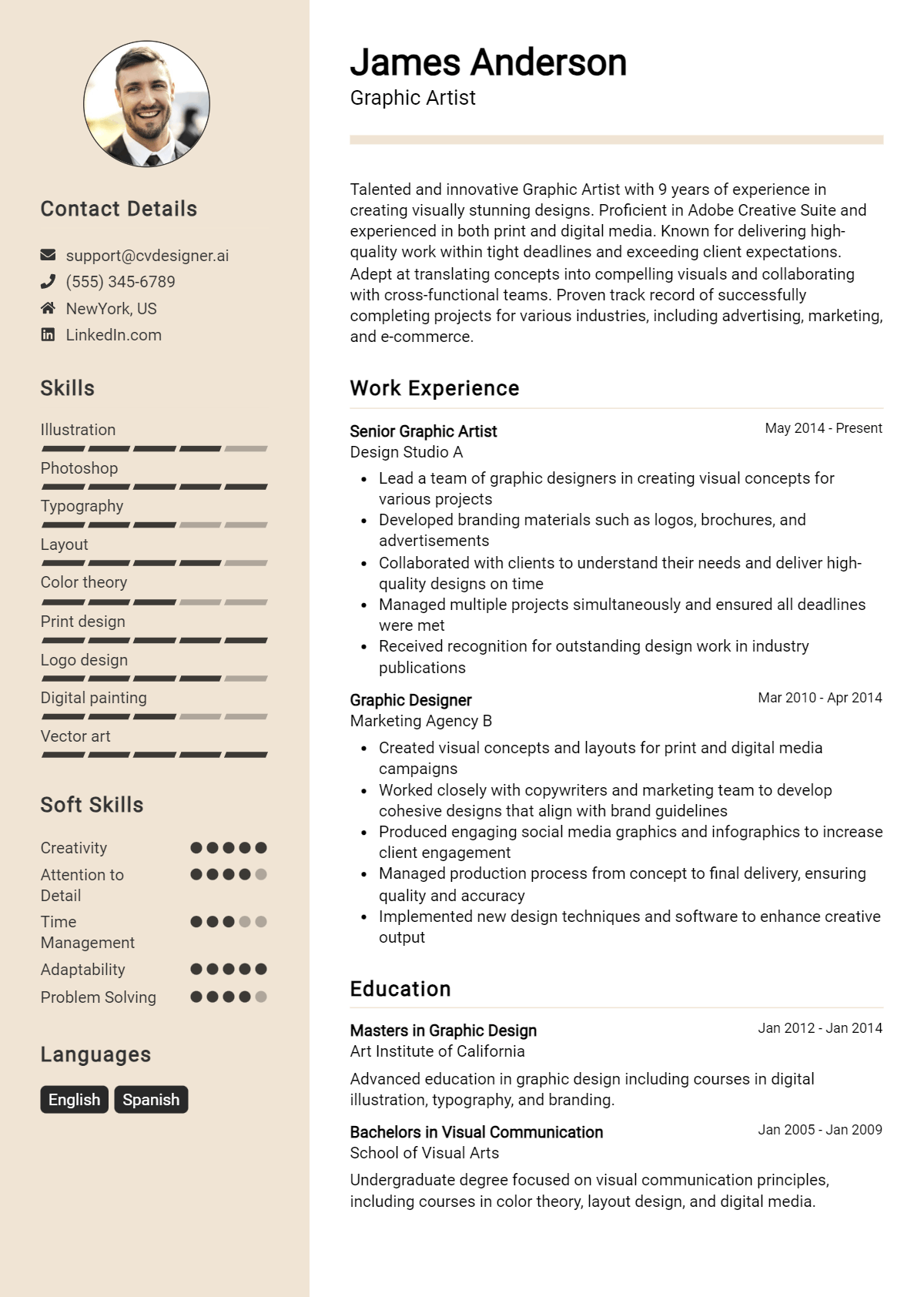 Graphic Artist Resume Example for 2026: Tips & Templates Preview