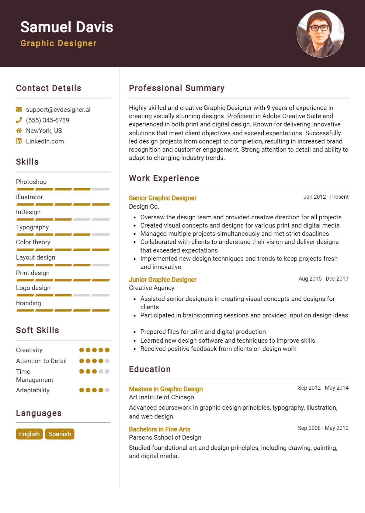 Graphic Designer Resume Example for 2026: Tips & Templates Preview