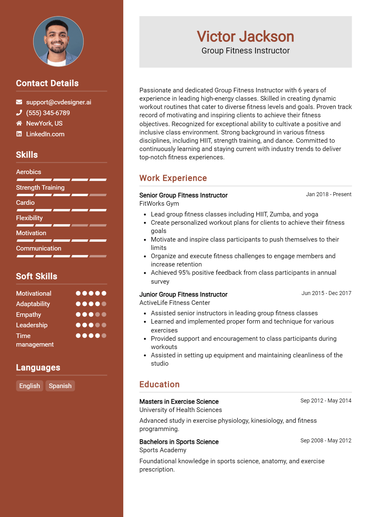 Group Fitness Instructor Resume Example for 2026: Best Writing Tips Preview