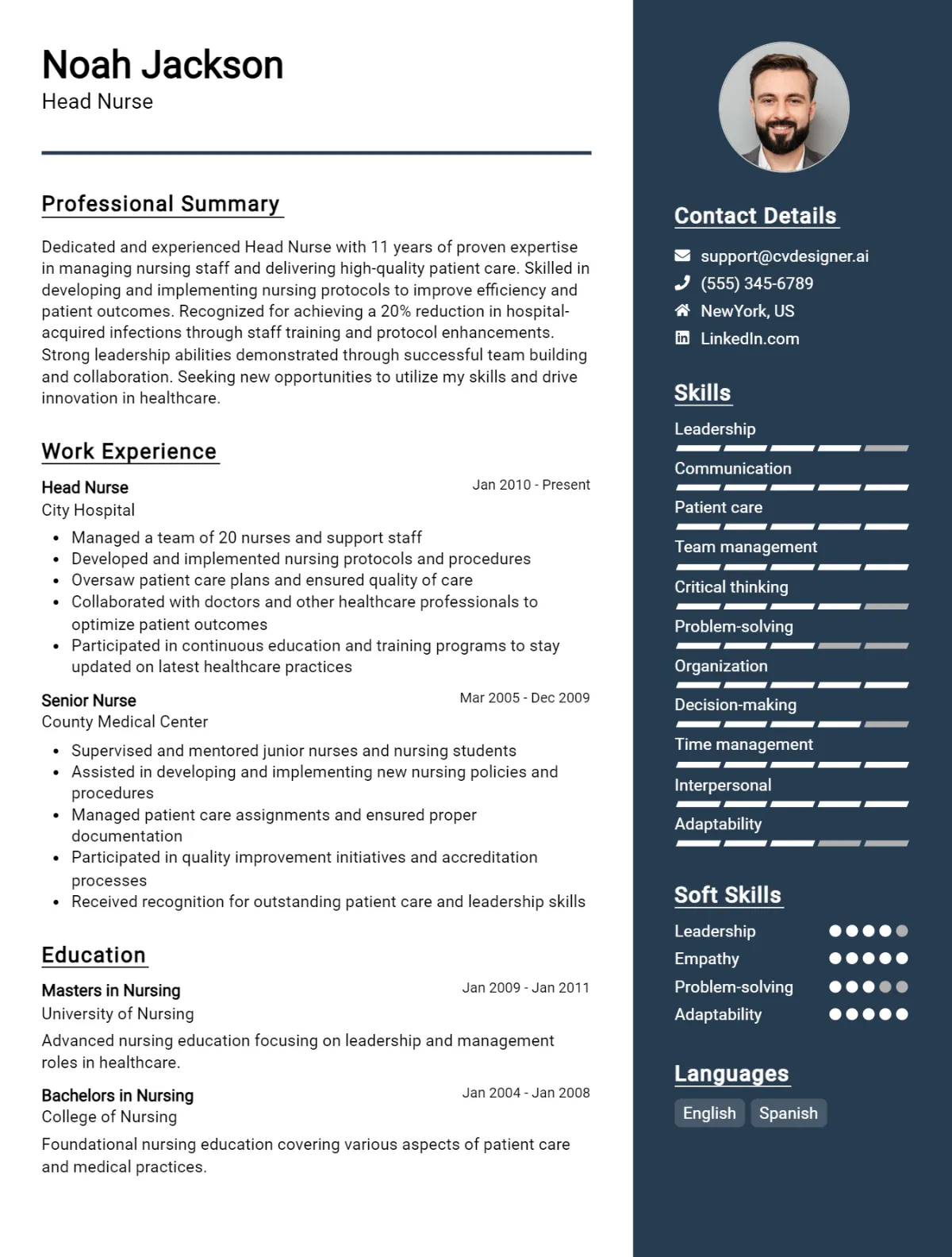 22 Head Nurse CV Examples For 2026: Tips to Stand Out Preview