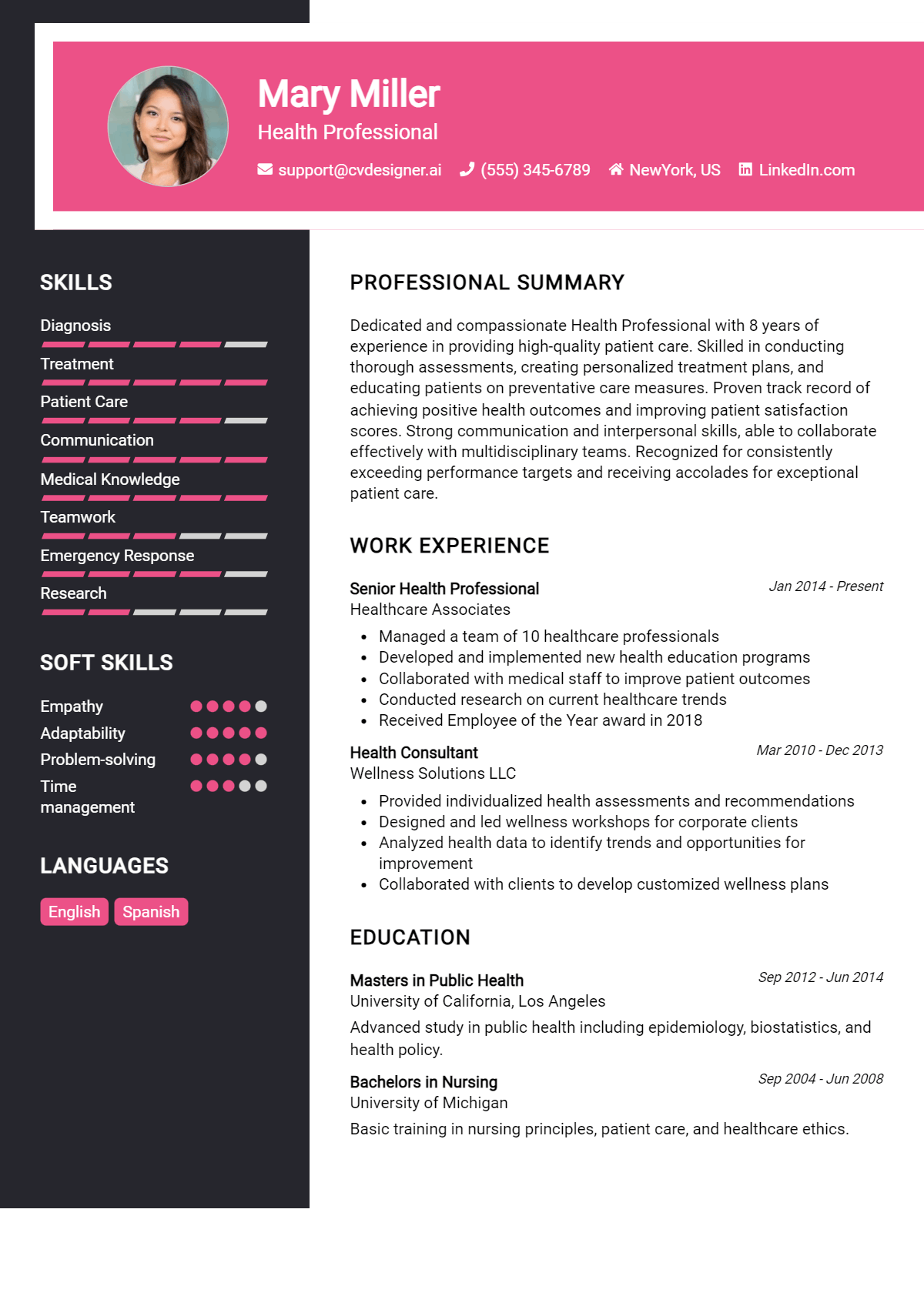 16 Health Professional Resume Examples for 2026: Tips to Stand Out Preview
