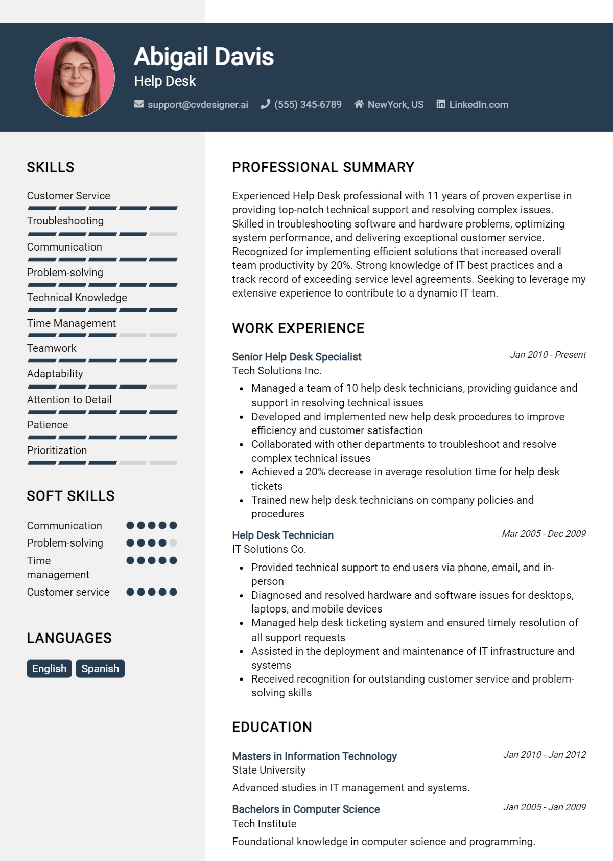 Help Desk Resume Example for 2026: Resume Guide Preview