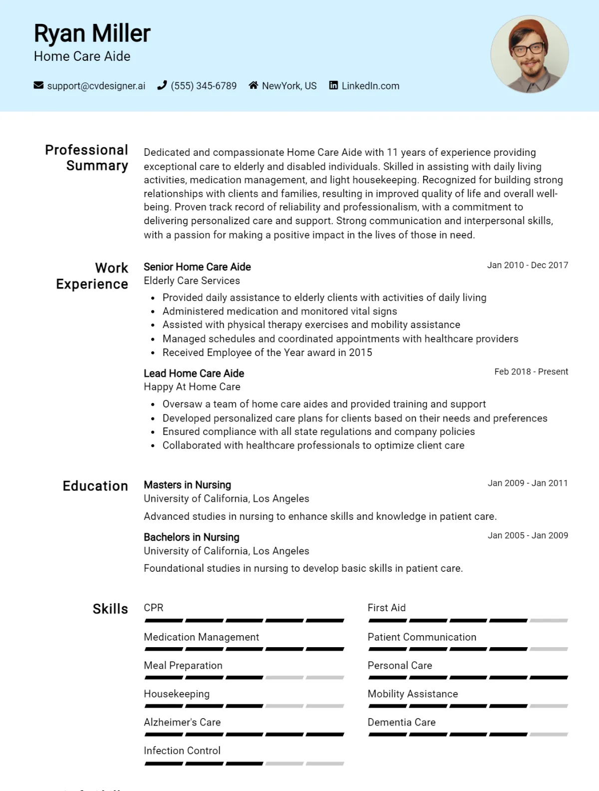 Home Care Aide CV Example For 2026: How to Create a Professional CV Preview