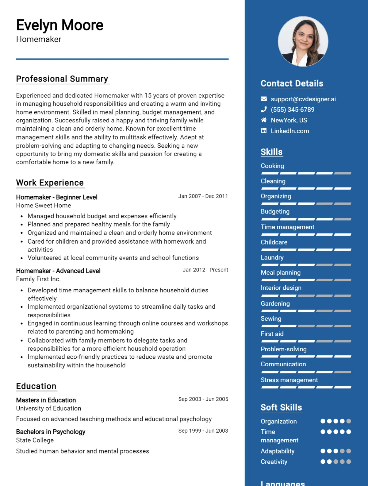 Homemaker CV Example For 2026: Top Tips & Samples Preview