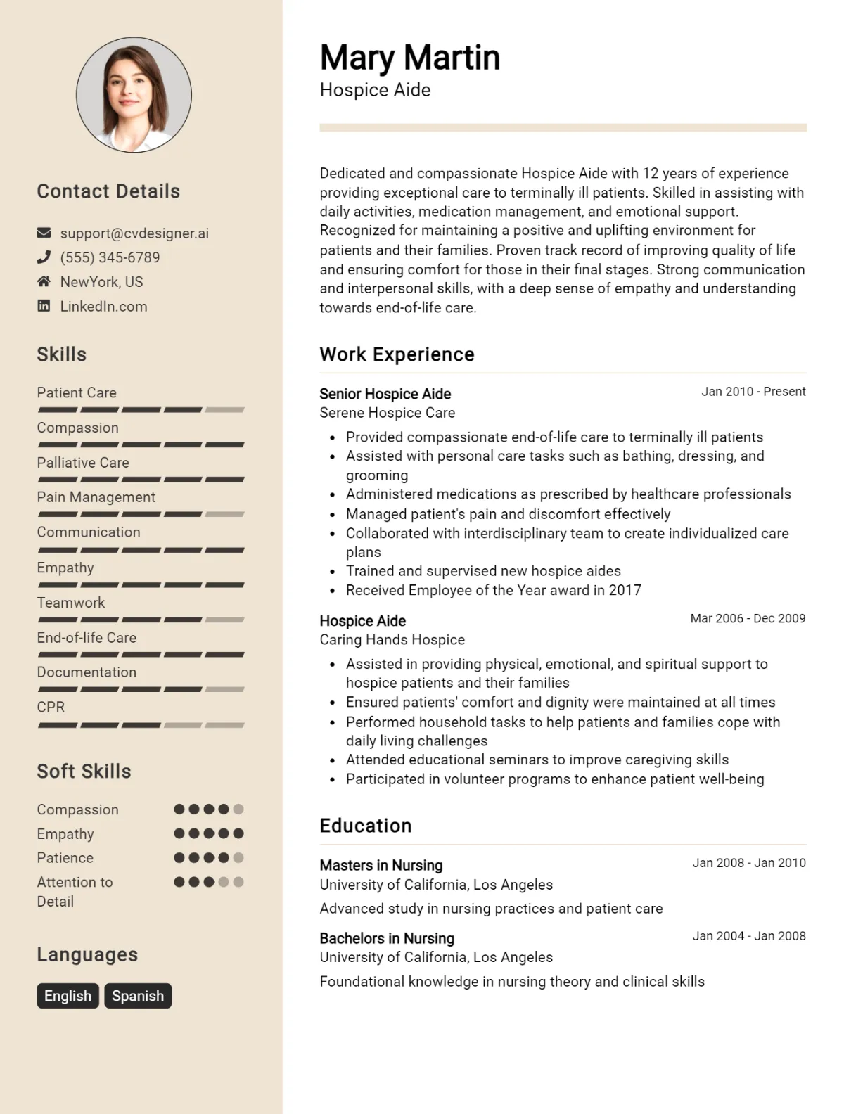 Hospice Aide CV Example For 2026: Best Tips & Templates Preview