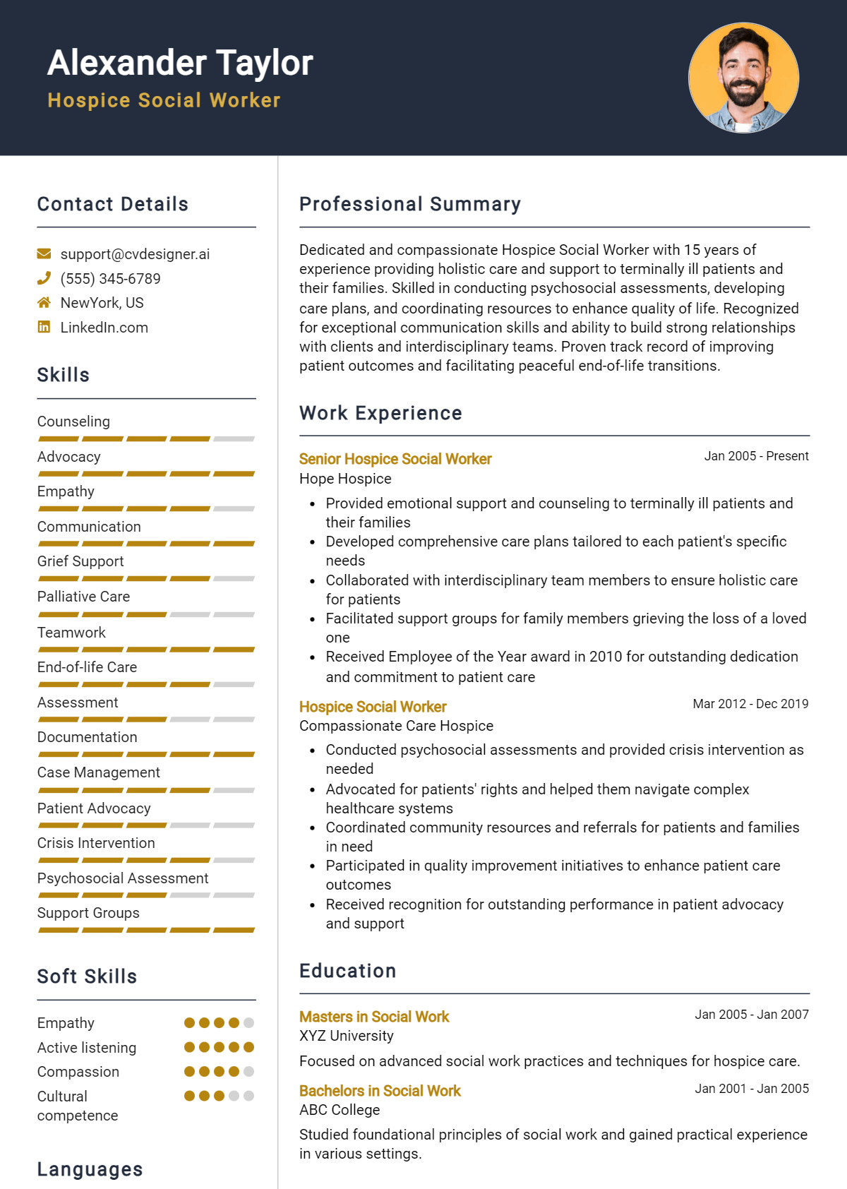 Hospice Social Worker Resume Example for 2026: Expert Tips & Templates Preview