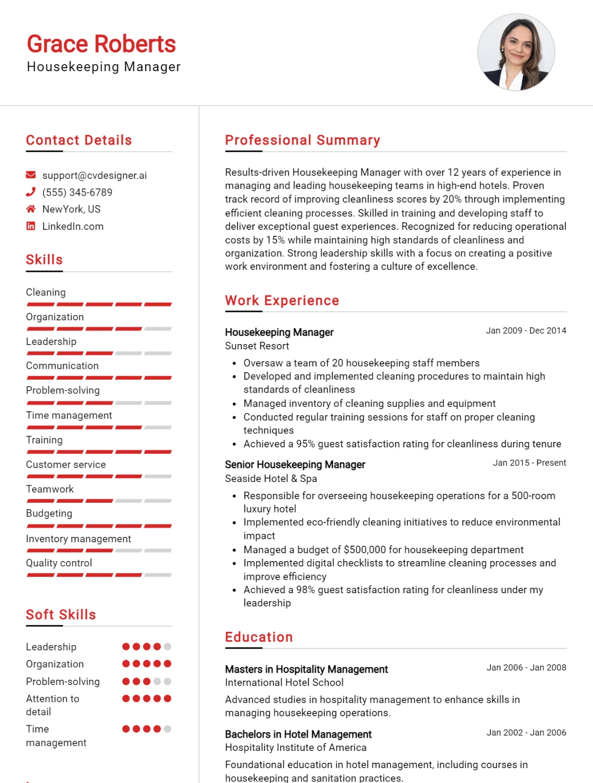 12 Housekeeping Manager CV Examples For 2026 Preview