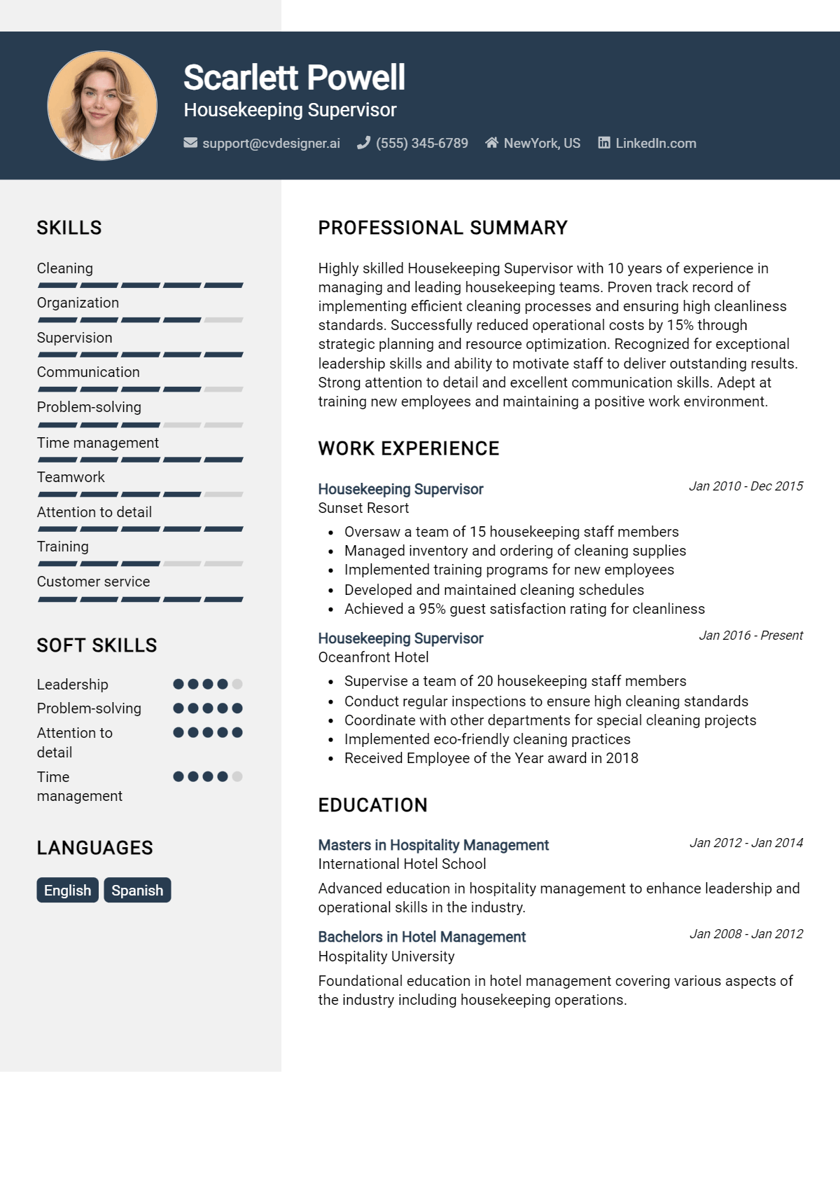 7 Housekeeping Supervisor Resume Examples for 2026: Ultimate Guide Preview