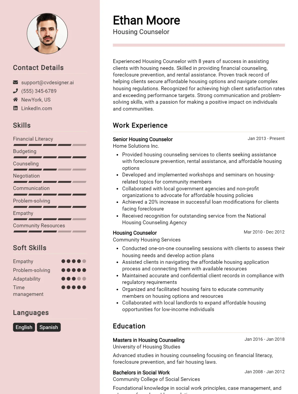 Housing Counselor CV Example For 2026: Top Tips & Samples Preview