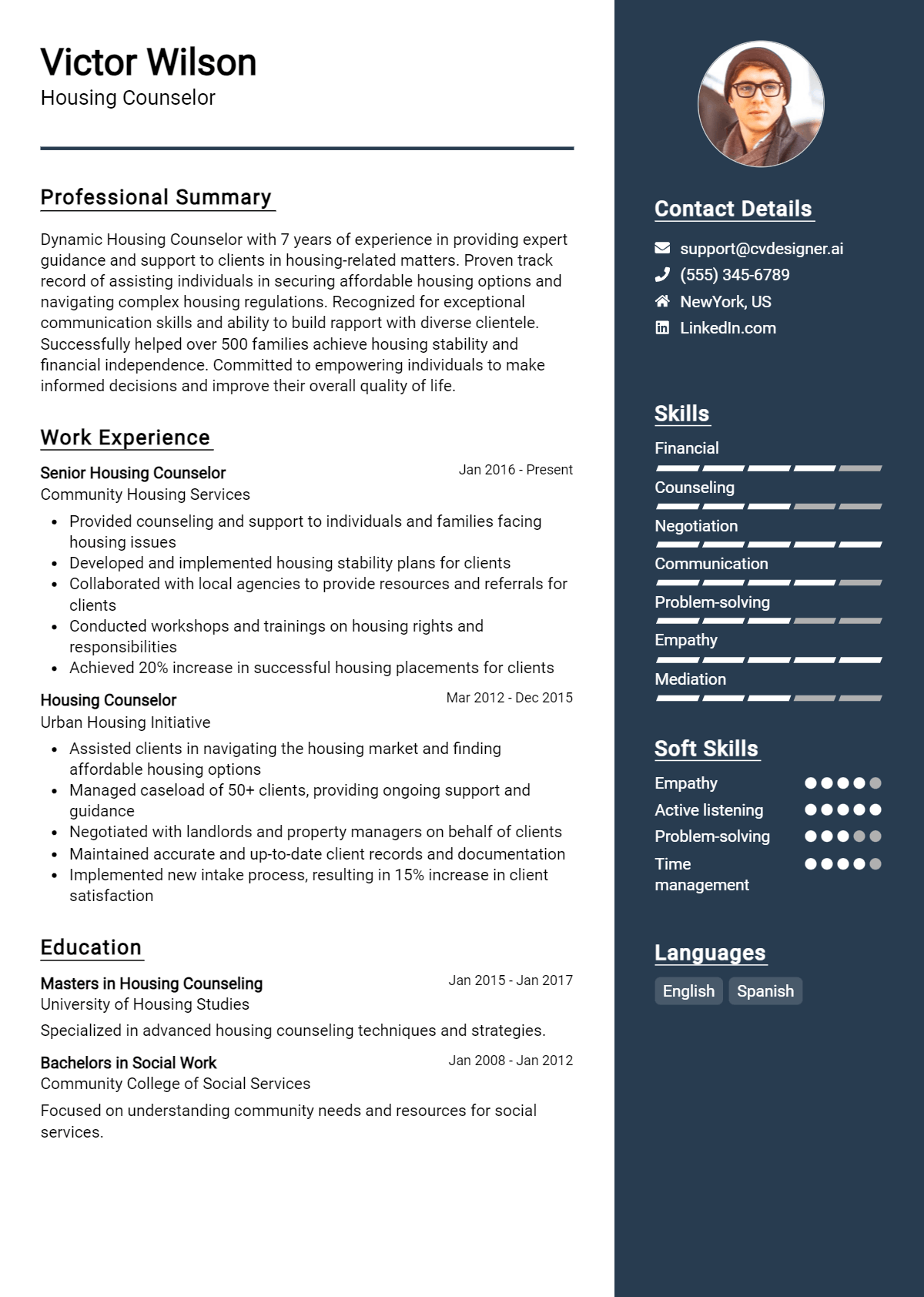Housing Counselor Resume Example for 2026: How to Craft a Winning CV Preview