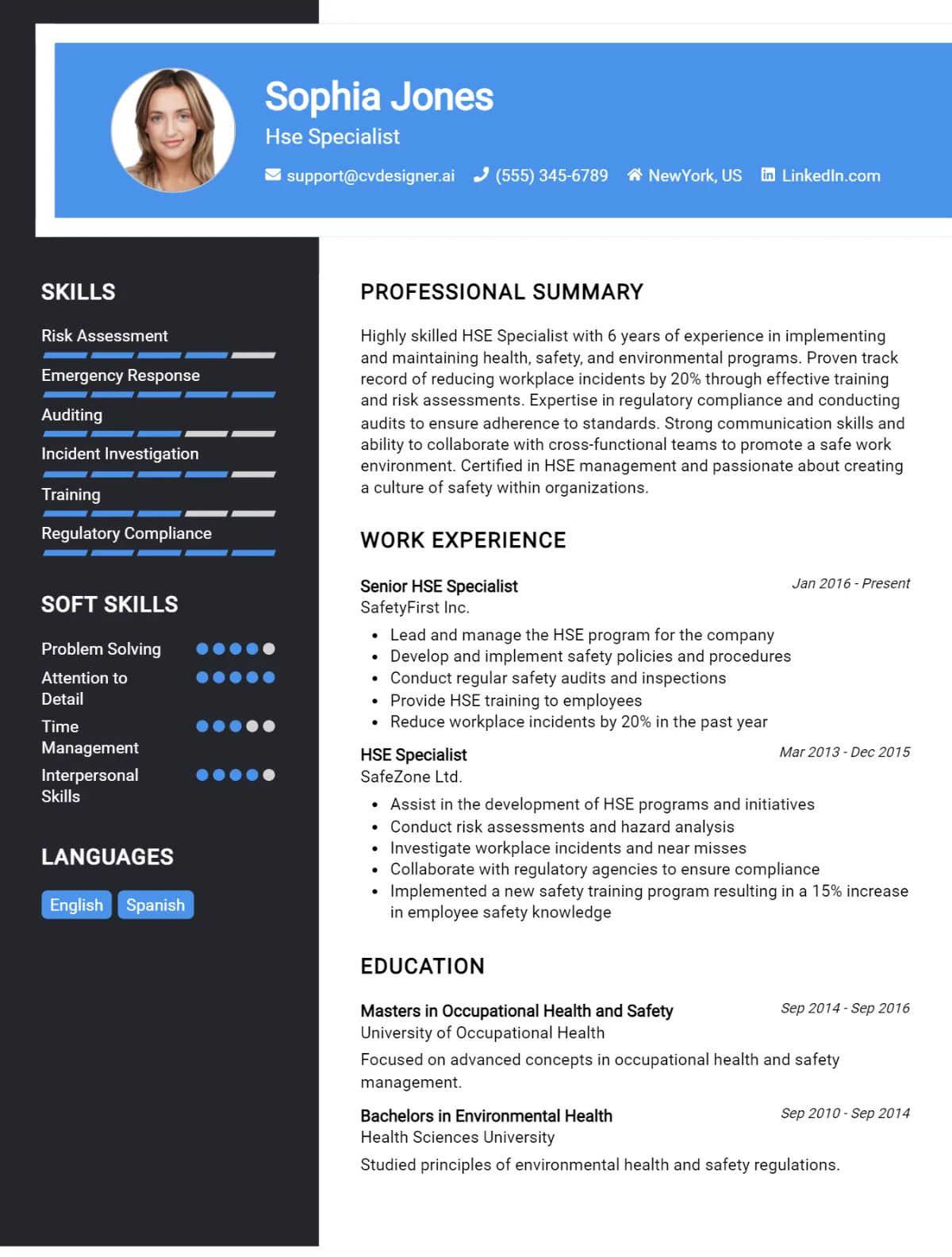 HSE Specialist CV Example For 2026: Best Formatting Tips Preview