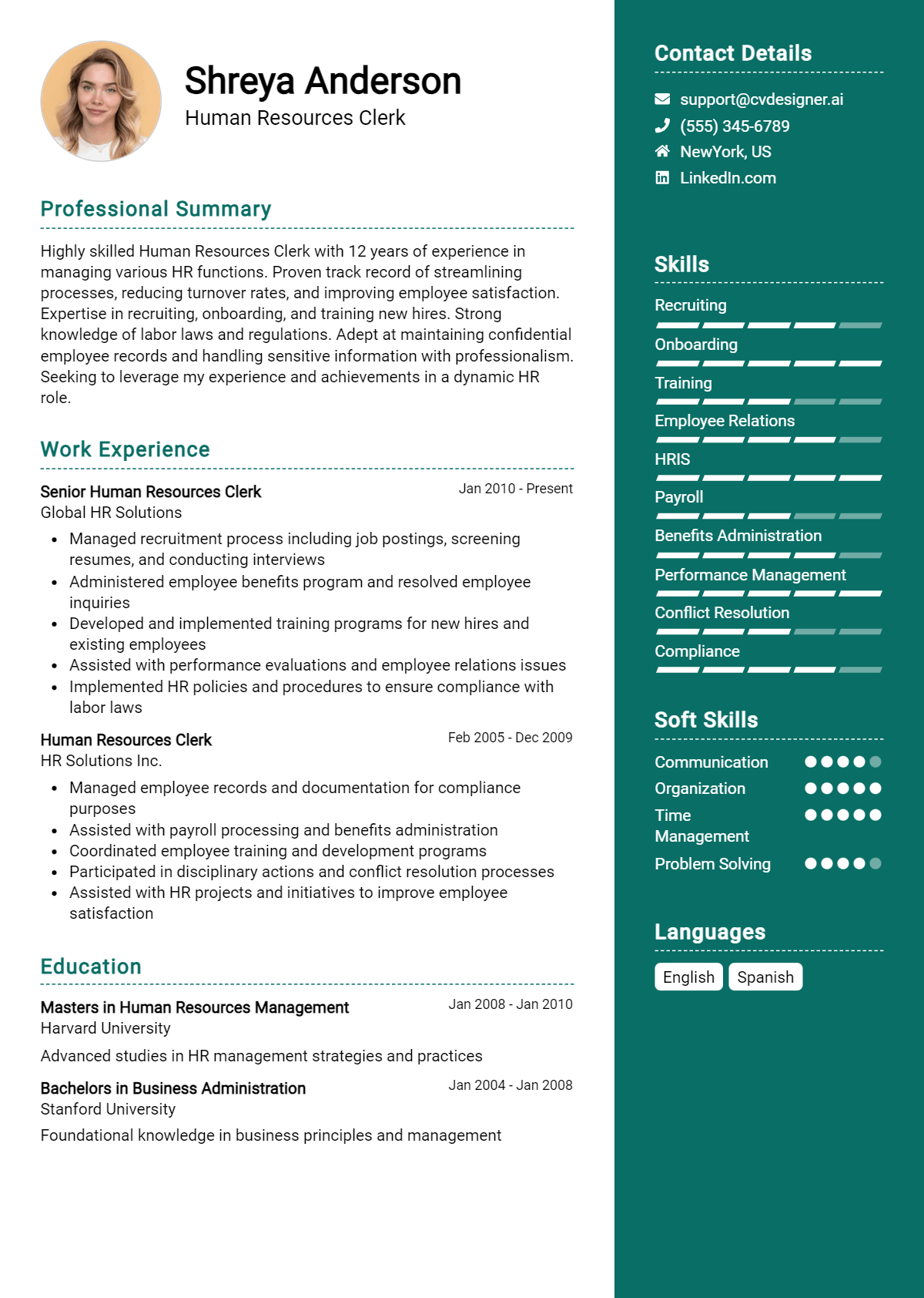 10 Human Resources Clerk Resume Examples for 2026: Best Formatting Tips Preview