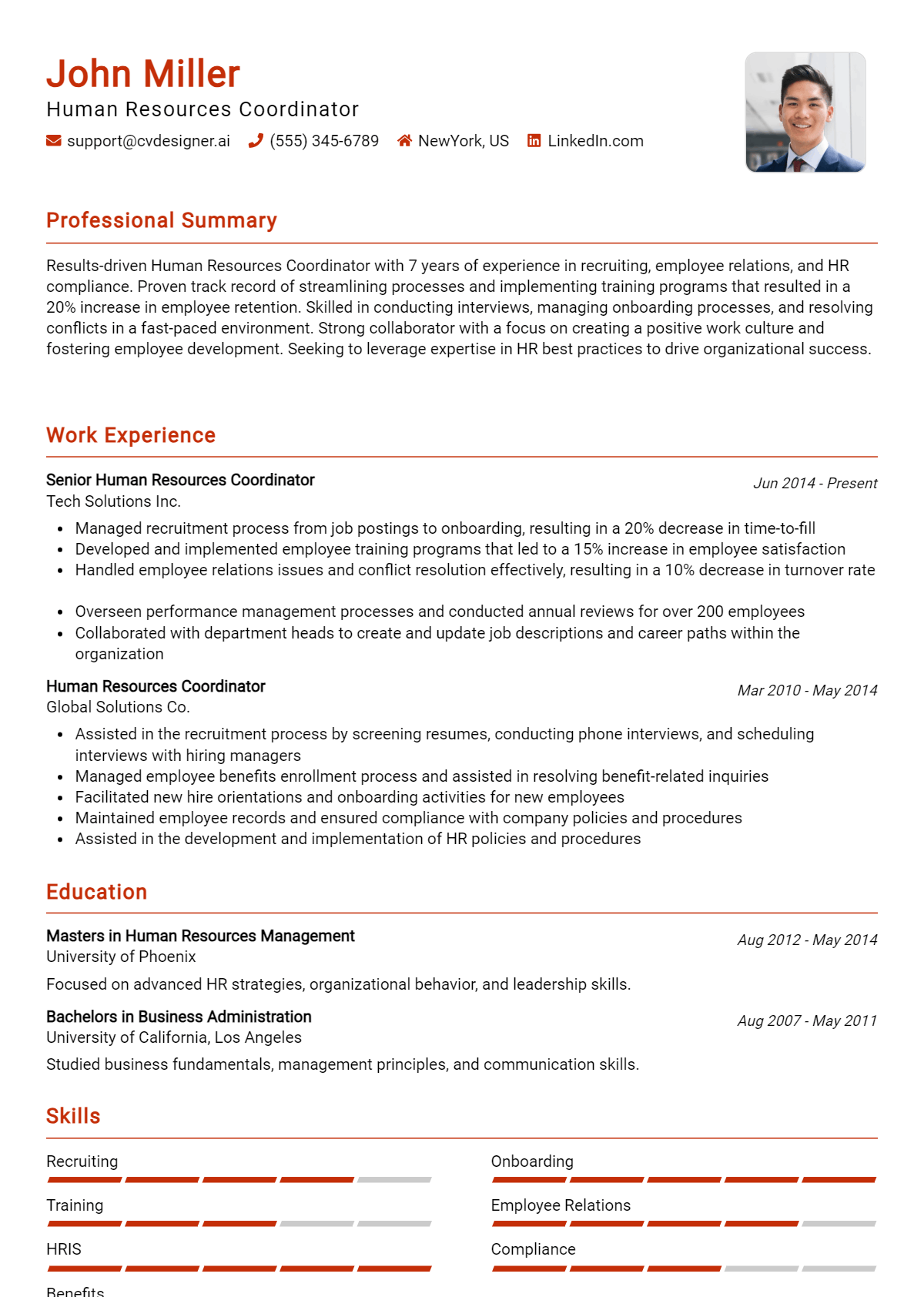 10 Human Resources Coordinator Resume Examples for 2026: Free Templates Preview