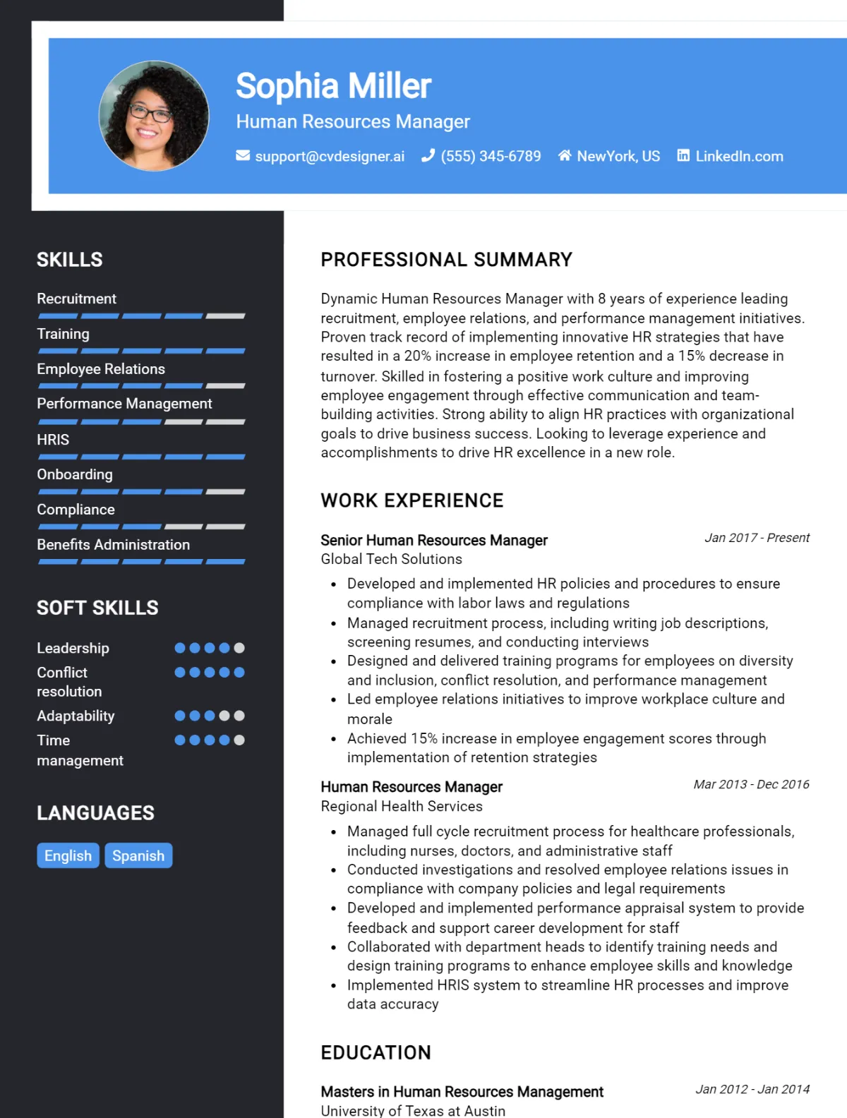 16 Human Resources Manager CV Examples And Templates For 2026 Preview
