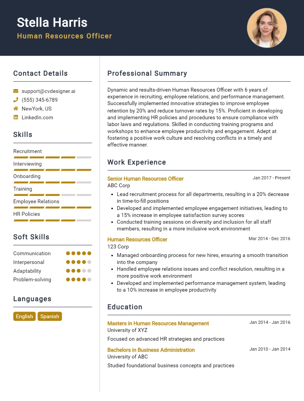16 Human Resources Officer CV Examples And Templates For 2026 Preview