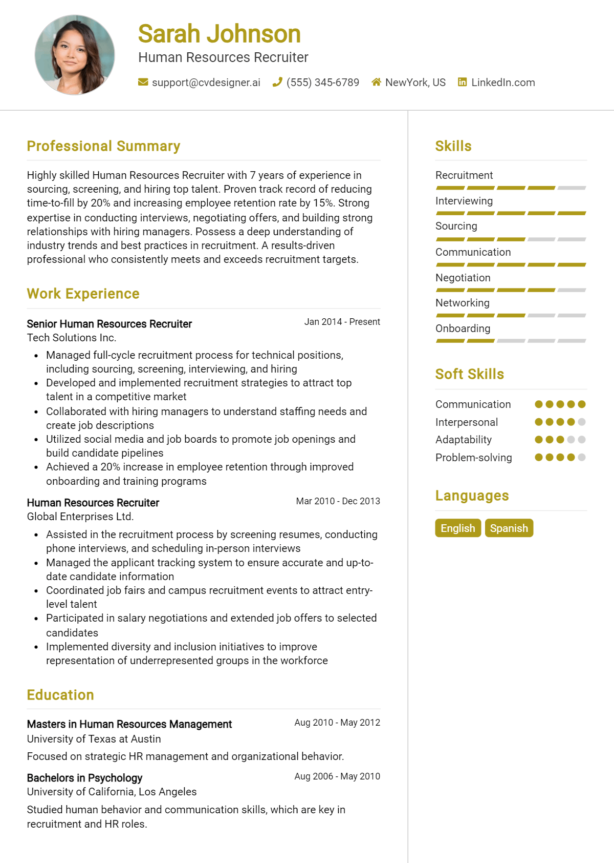 10 Human Resources Recruiter Resume Examples for 2026: Tips to Stand Out Preview