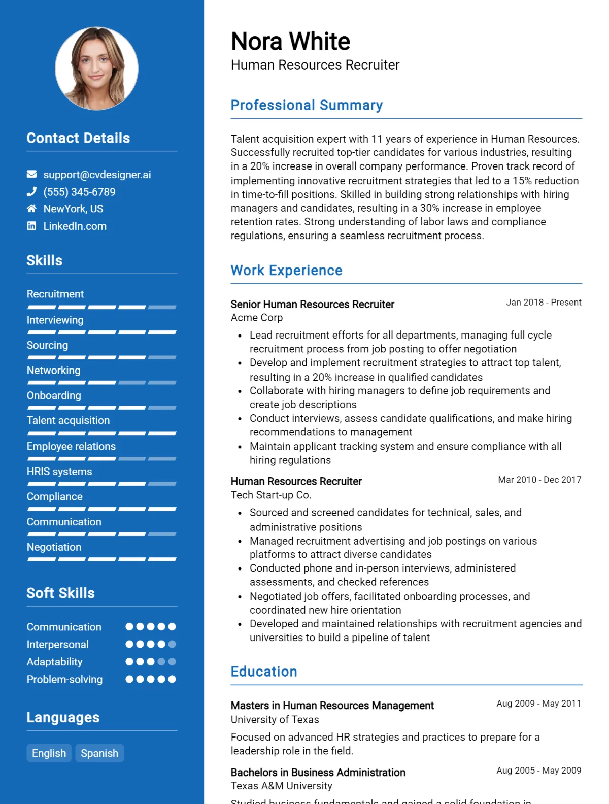 15 Human Resources Recruiter CV Examples For 2026 Preview