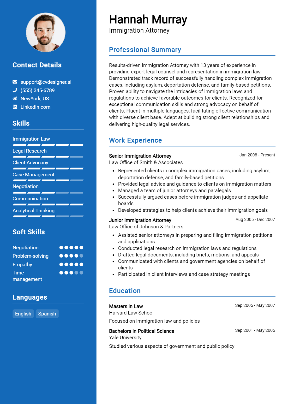 Immigration Attorney Resume Example for 2026: Tips & Templates Preview