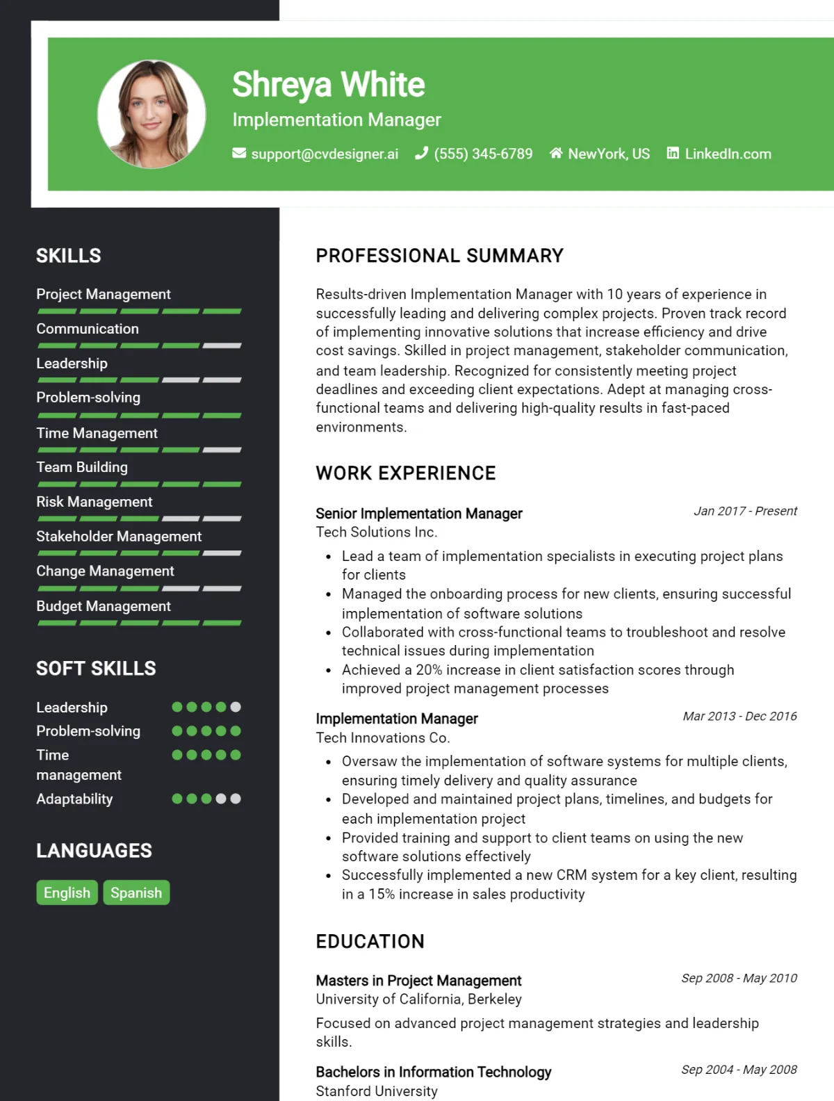 Implementation Manager CV Example For 2026: How to Craft a Winning CV Preview